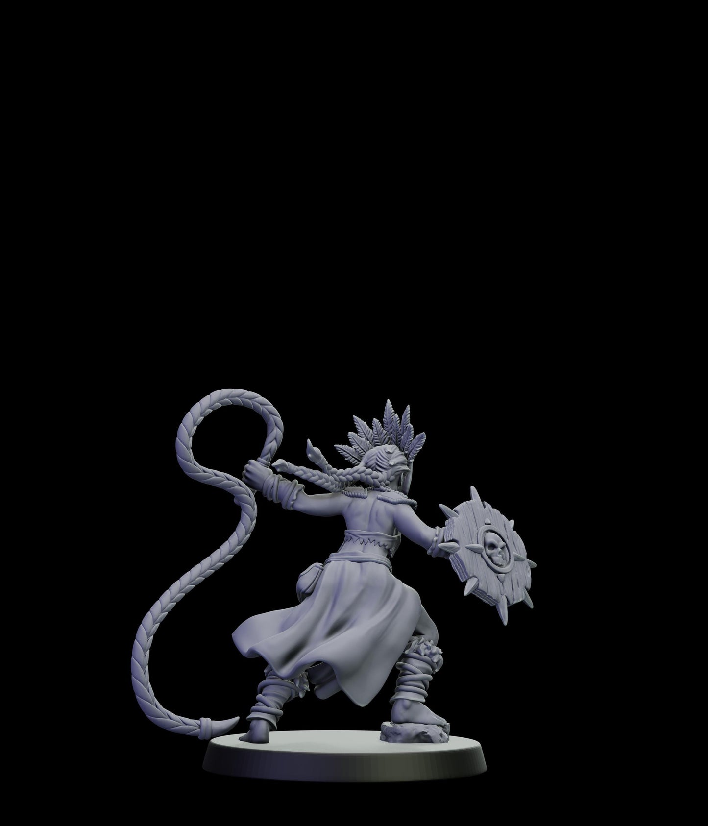 DOR Sacred Moonfangs Miniature (6 Variations) - 28mm / 32mm / 36mm - Cosmondo - Unpainted Resin Printed Figure for TTRPGs and Wargaming