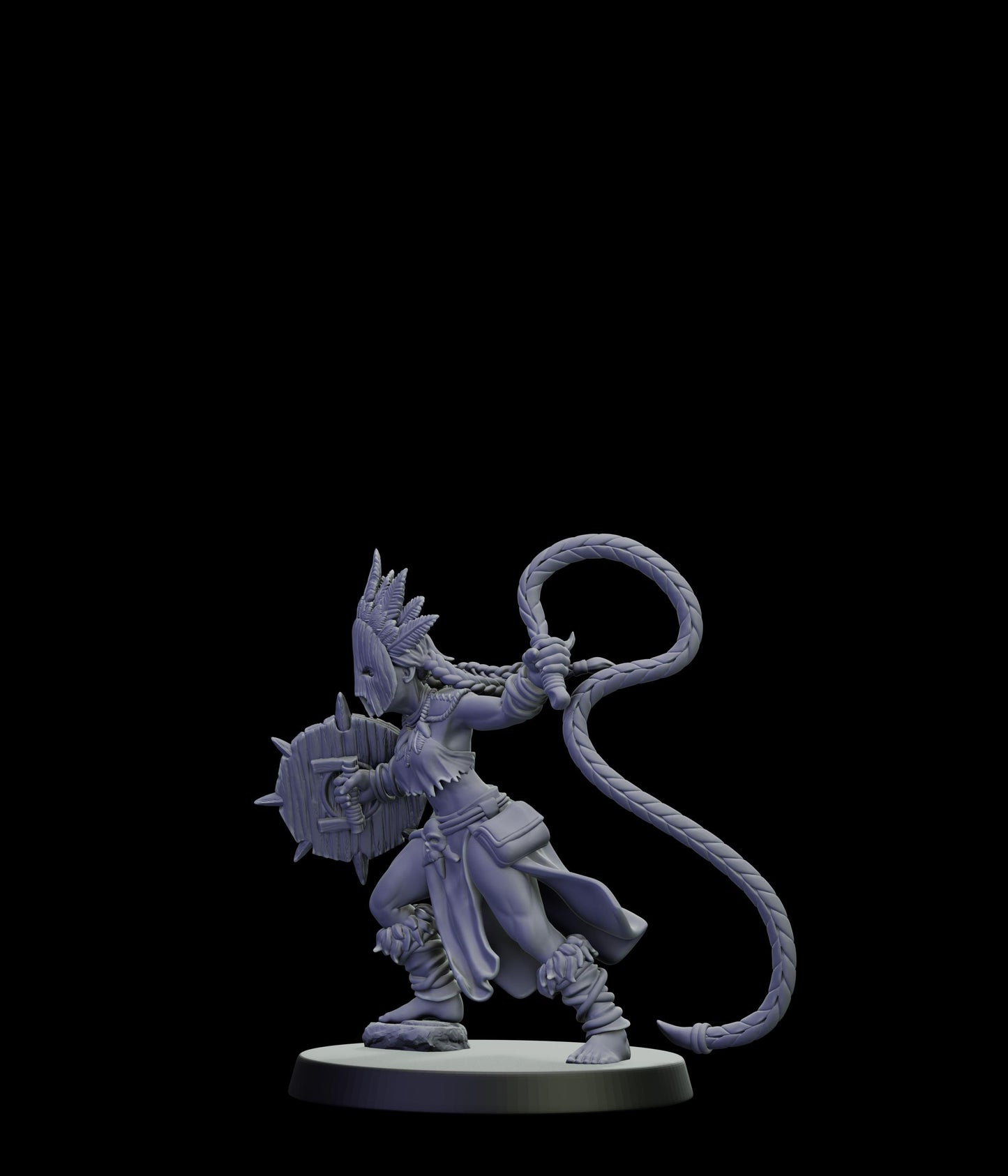 DOR Sacred Moonfangs Miniature (6 Variations) - 28mm / 32mm / 36mm - Cosmondo - Unpainted Resin Printed Figure for TTRPGs and Wargaming