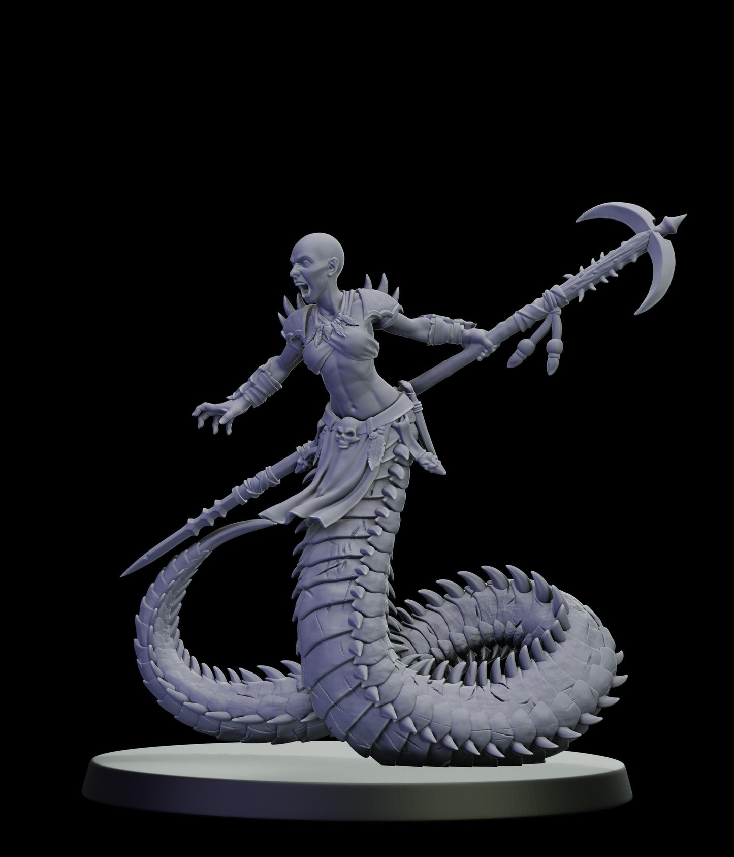 DOR Lunaspine Ascendant Miniature (6 Variations) - 28mm / 32mm / 36mm - Cosmondo - Unpainted Resin Printed Figure for TTRPGs and Wargaming