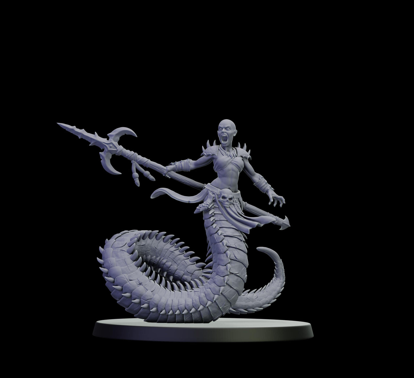 DOR Lunaspine Ascendant Miniature (6 Variations) - 28mm / 32mm / 36mm - Cosmondo - Unpainted Resin Printed Figure for TTRPGs and Wargaming