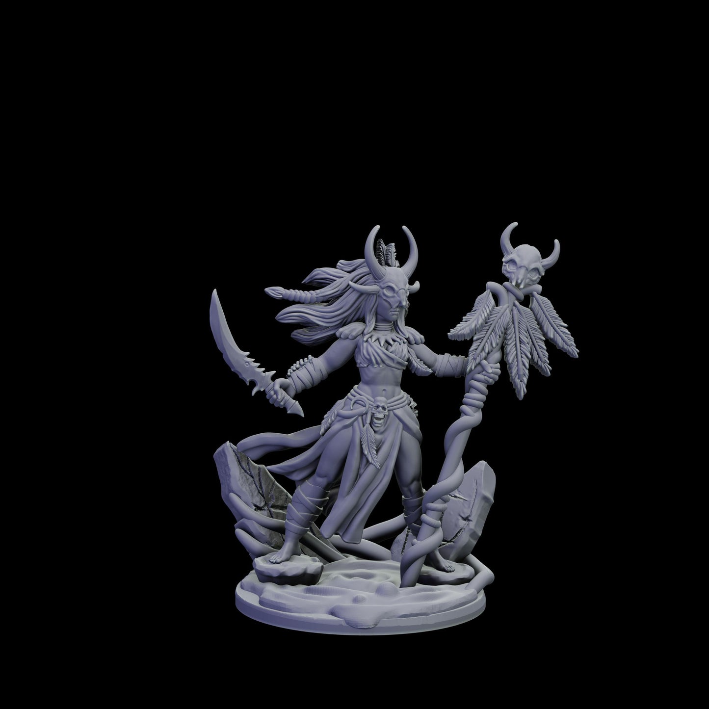 DOR Crimson Ascendant Miniature (6 Variations) - 28mm / 32mm / 36mm - Cosmondo - Unpainted Resin Printed Figure for TTRPGs and Wargaming