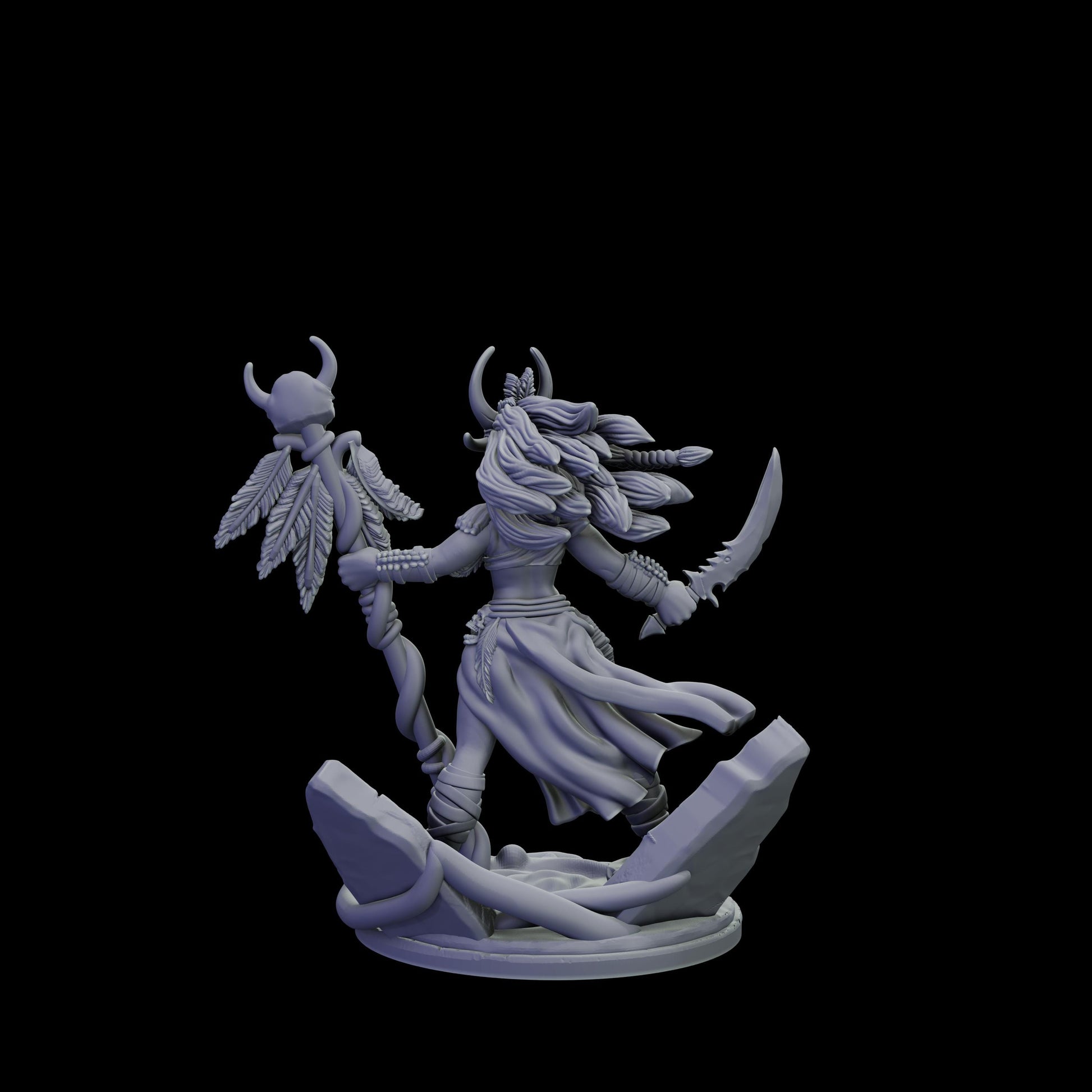 DOR Crimson Ascendant Miniature (6 Variations) - 28mm / 32mm / 36mm - Cosmondo - Unpainted Resin Printed Figure for TTRPGs and Wargaming