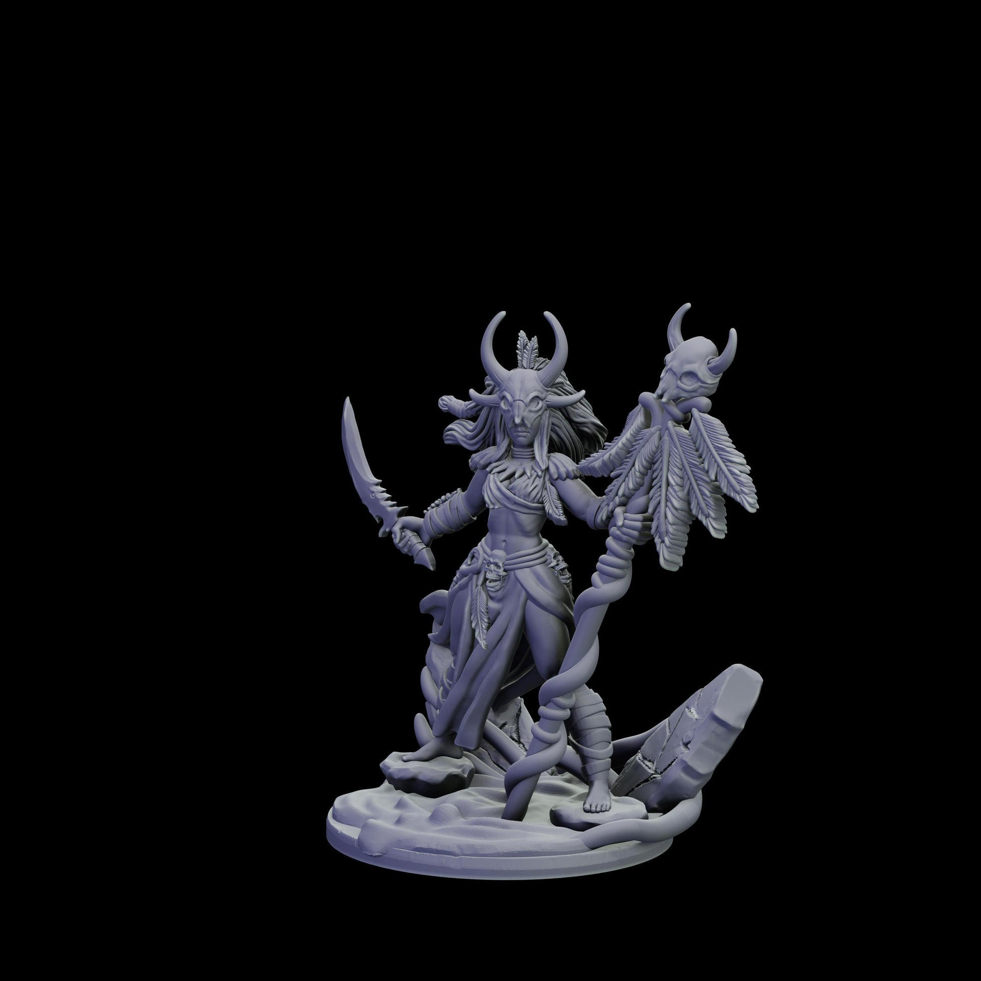 DOR Crimson Ascendant Miniature (6 Variations) - 28mm / 32mm / 36mm - Cosmondo - Unpainted Resin Printed Figure for TTRPGs and Wargaming