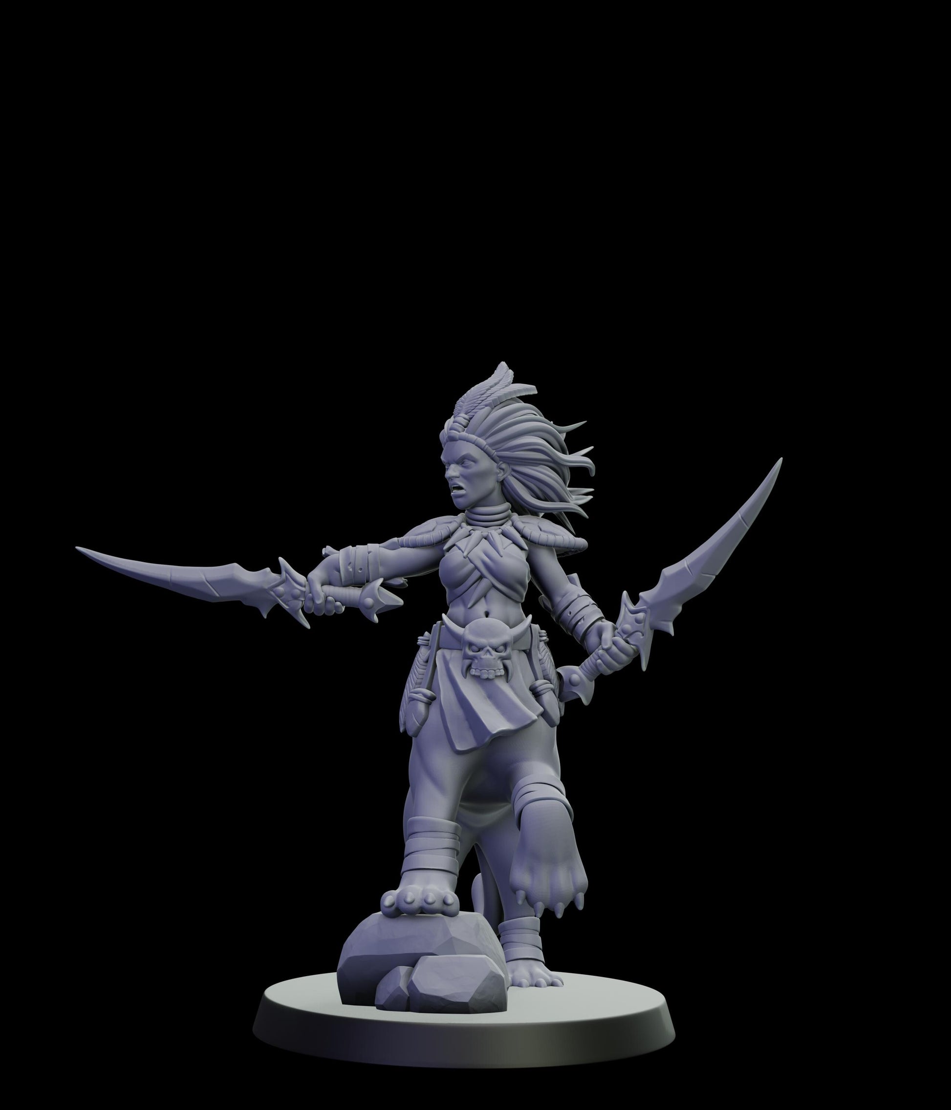 DOR Lamiah Warlock Miniature (6 Variations) - 28mm / 32mm / 36mm - Cosmondo - Unpainted Resin Printed Figure for TTRPGs and Wargaming