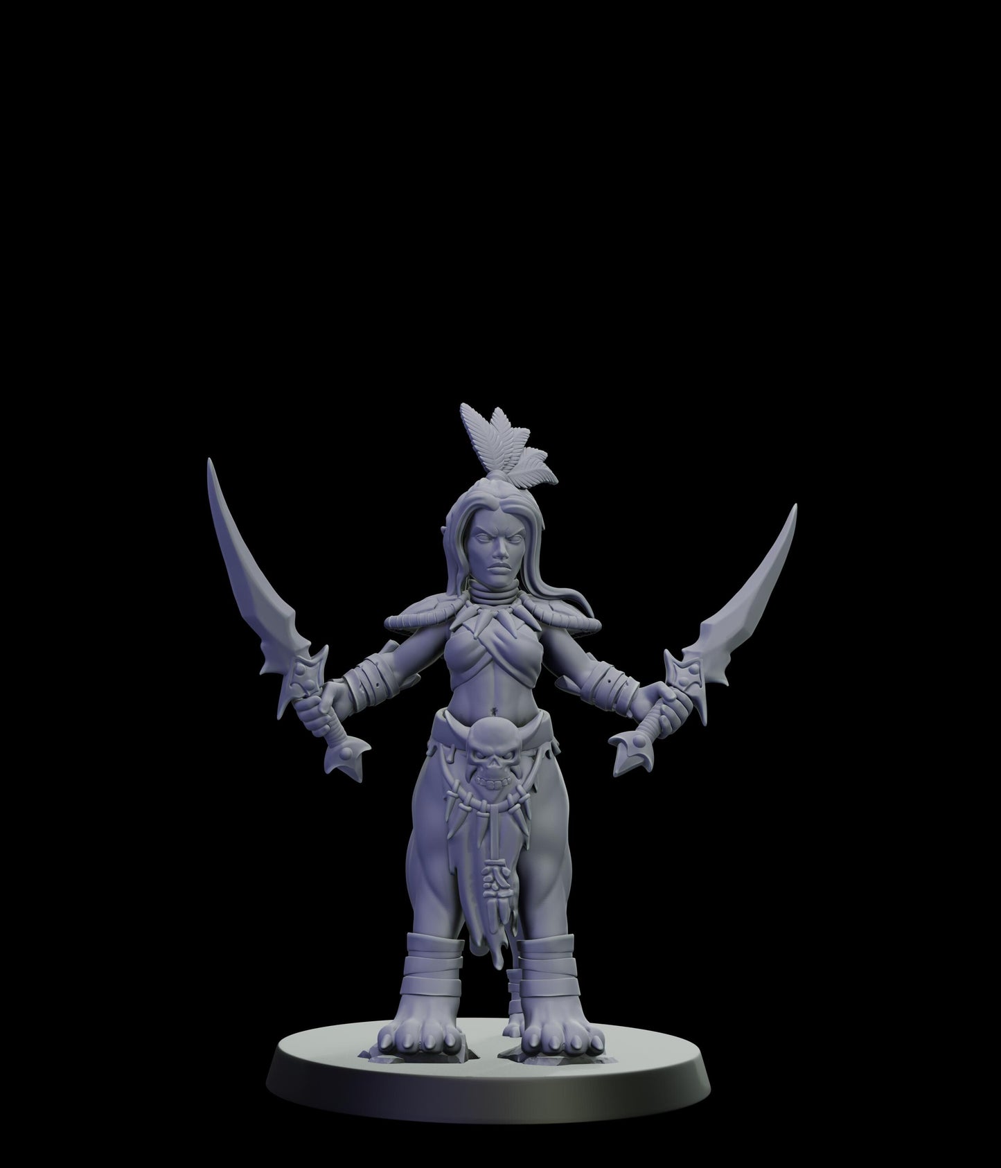 DOR Lamiah Warlock Miniature (6 Variations) - 28mm / 32mm / 36mm - Cosmondo - Unpainted Resin Printed Figure for TTRPGs and Wargaming