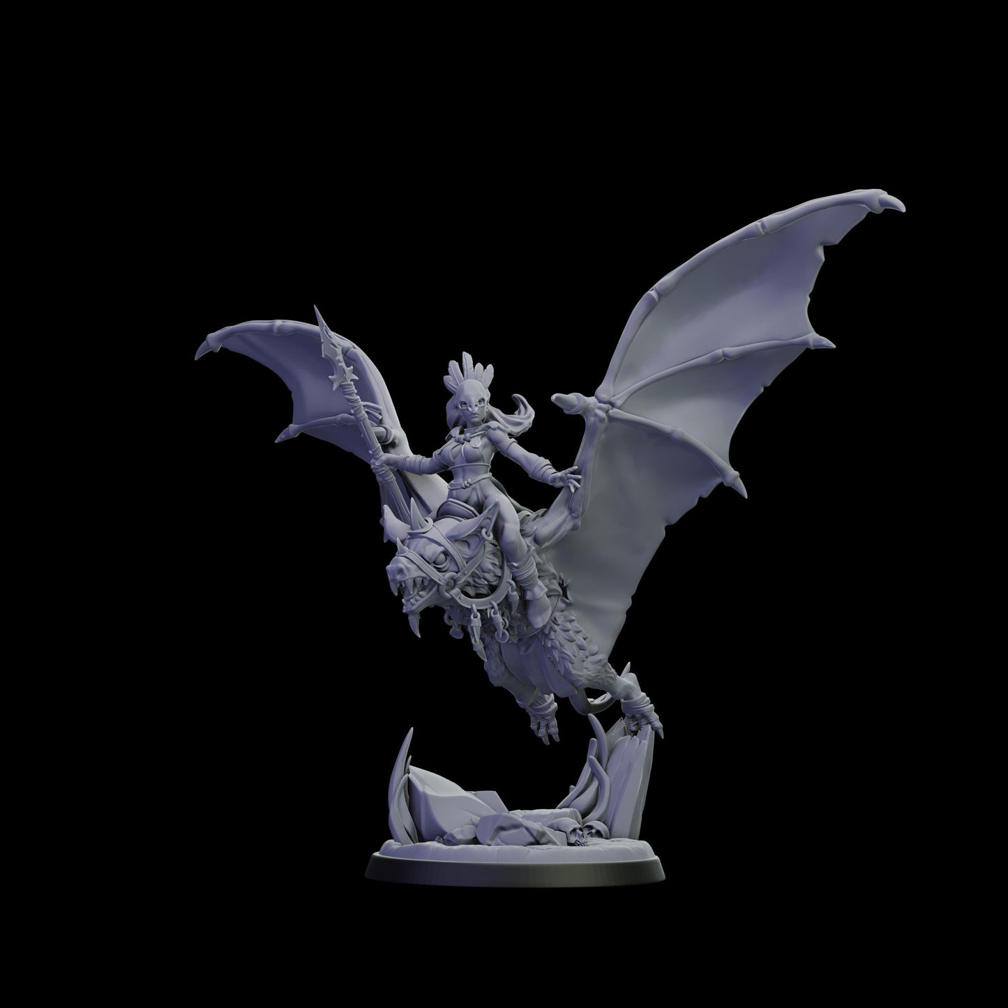 DOR Skyfang Miniature (6 Variations) - 28mm / 32mm / 36mm - Cosmondo - Unpainted Resin Printed Figure for TTRPGs and Wargaming