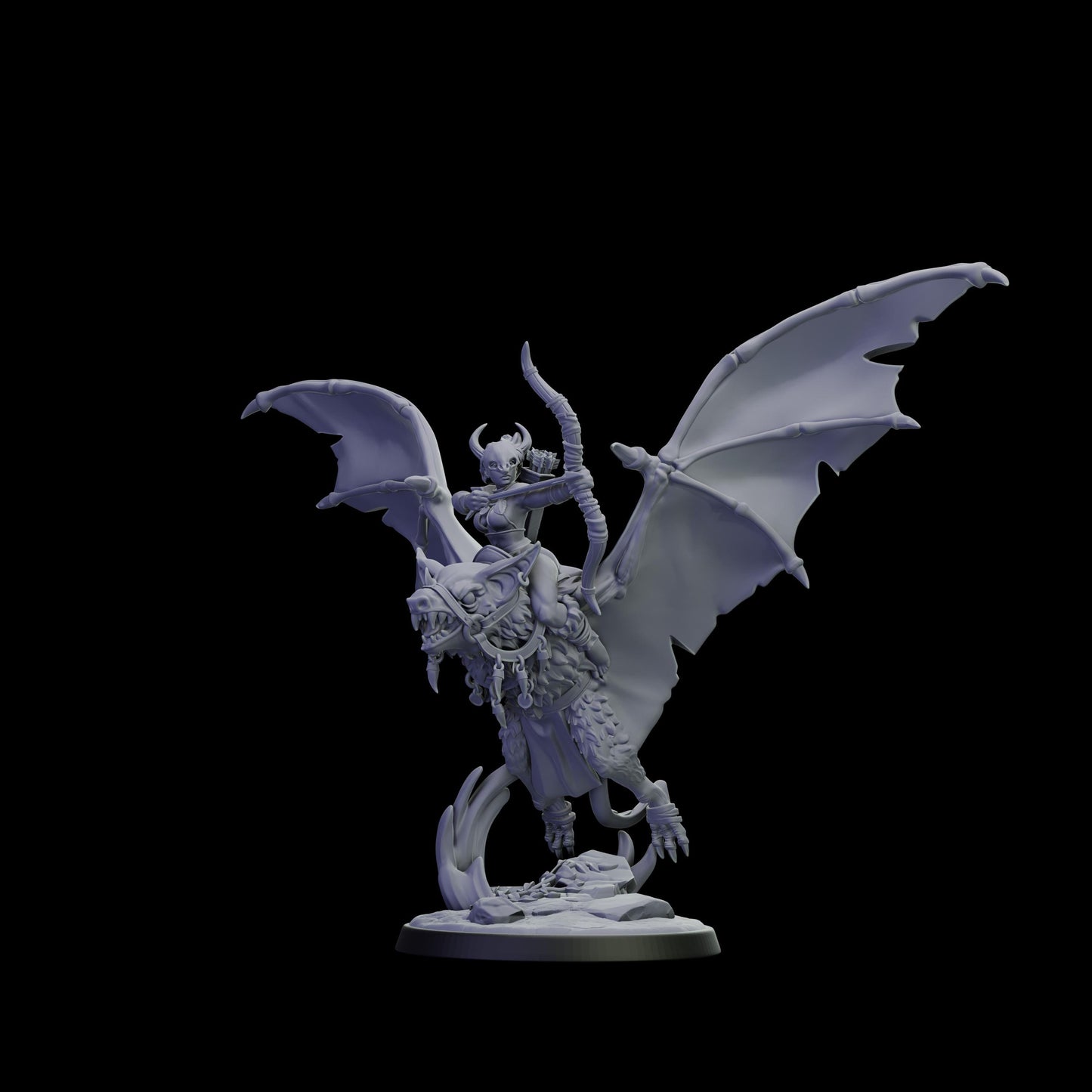 DOR Skyfang Miniature (6 Variations) - 28mm / 32mm / 36mm - Cosmondo - Unpainted Resin Printed Figure for TTRPGs and Wargaming