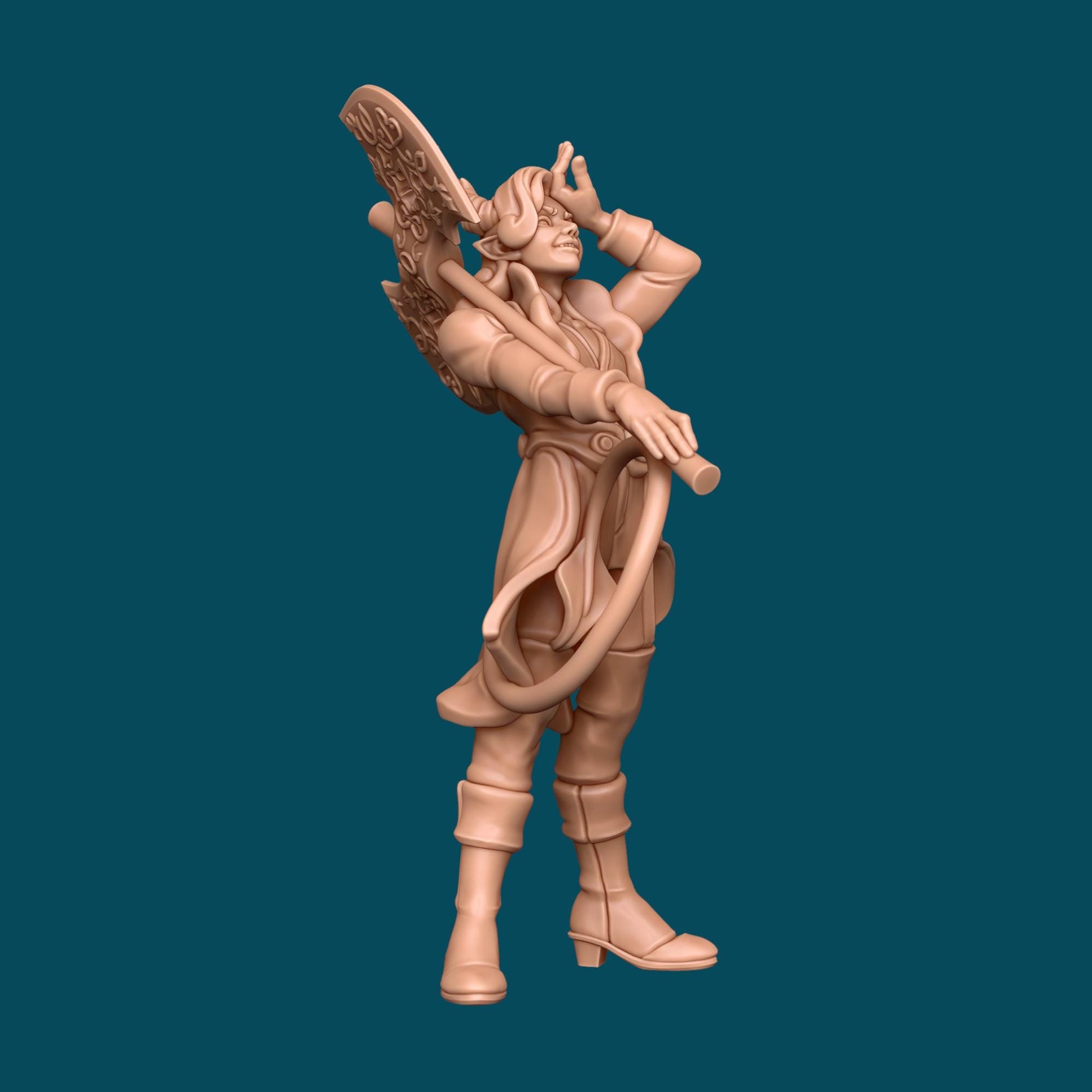 Cassian, Theater Kid Barbarian Miniature - Awkward Penguin’s Minis - 28mm / 32mm / 36mm - Resin Printed Figure for TTRPGs and Painting