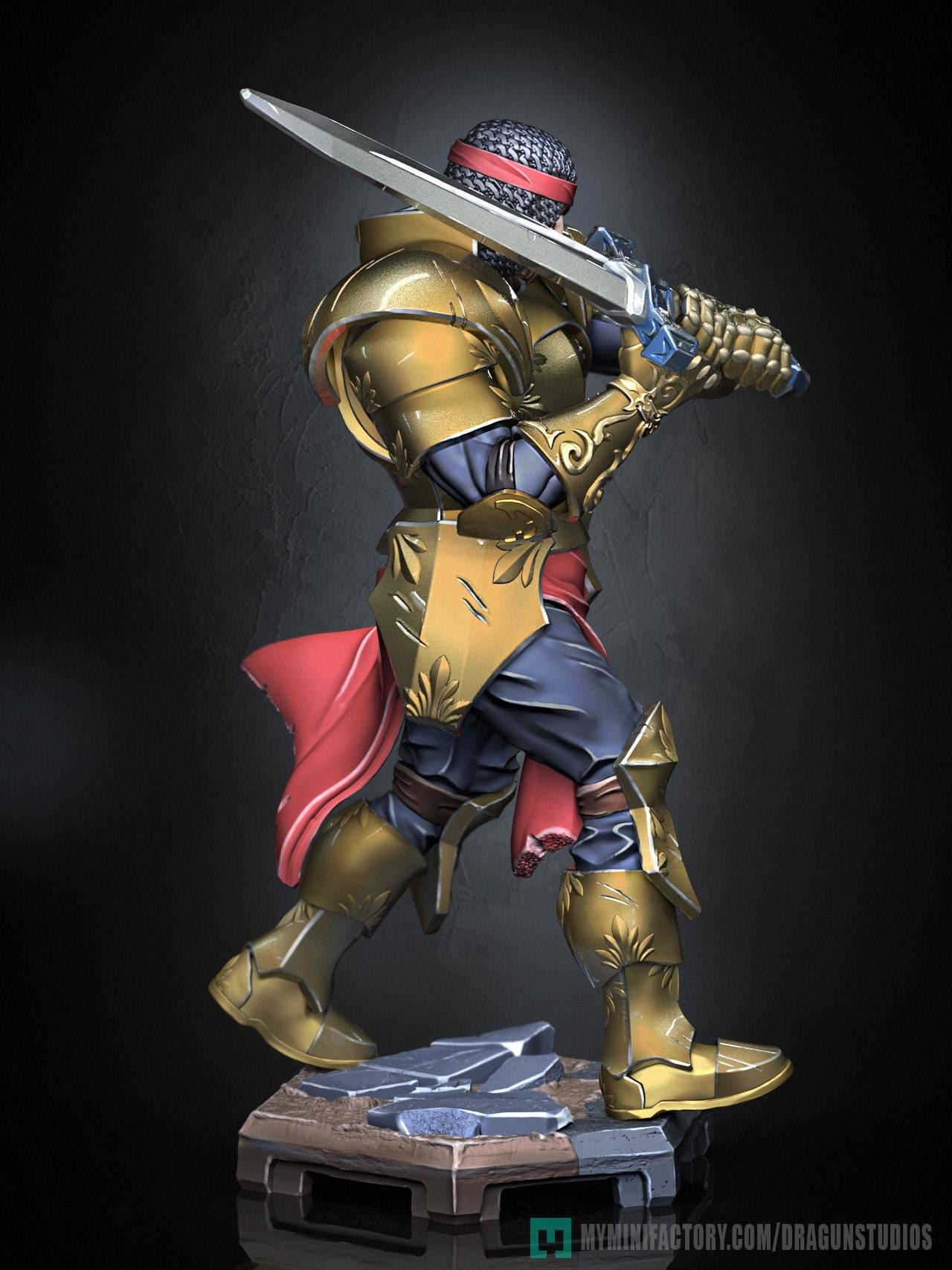 King Arthur v2 Miniature - 28mm / 32mm / 36mm / 75mm - DraGun Studios - Resin Printed Figurine for D&D, TTRPGs, and Board Games