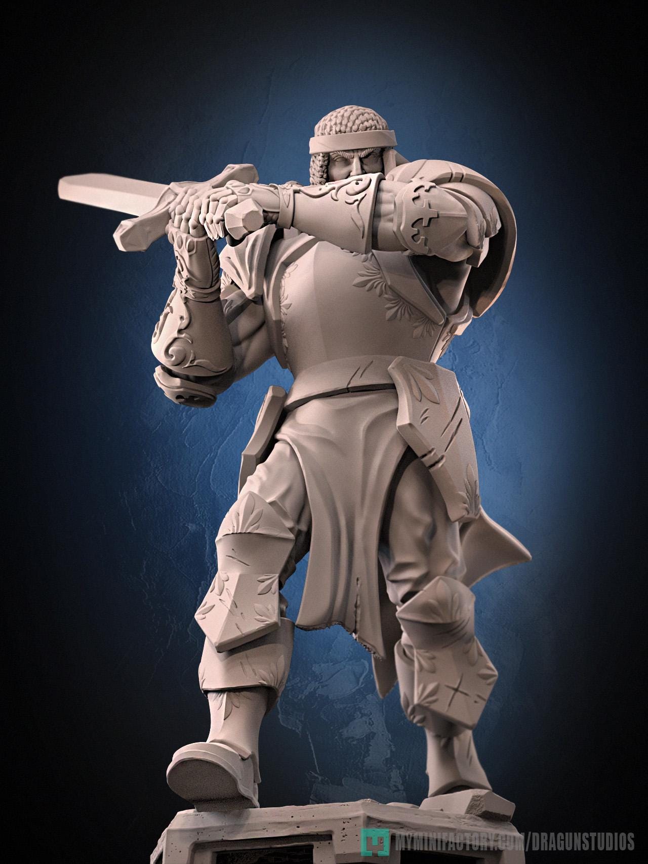 King Arthur v2 Miniature - 28mm / 32mm / 36mm / 75mm - DraGun Studios - Resin Printed Figurine for D&D, TTRPGs, and Board Games
