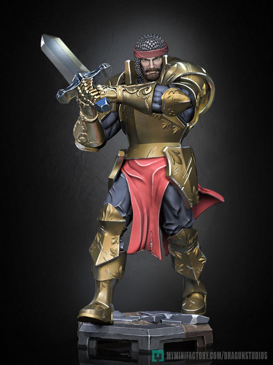King Arthur v2 Miniature - 28mm / 32mm / 36mm / 75mm - DraGun Studios - Resin Printed Figurine for D&D, TTRPGs, and Board Games