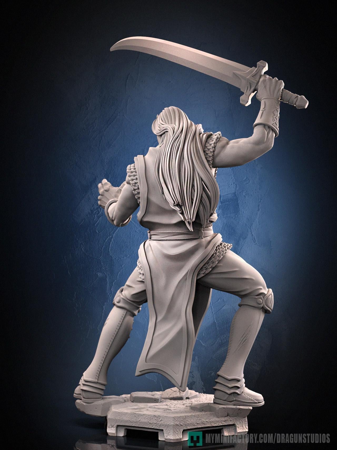 Lancelot Miniature - 28mm / 32mm / 36mm / 75mm - DraGun Studios - Resin Printed Figurine for D&D, TTRPGs, and Board Games