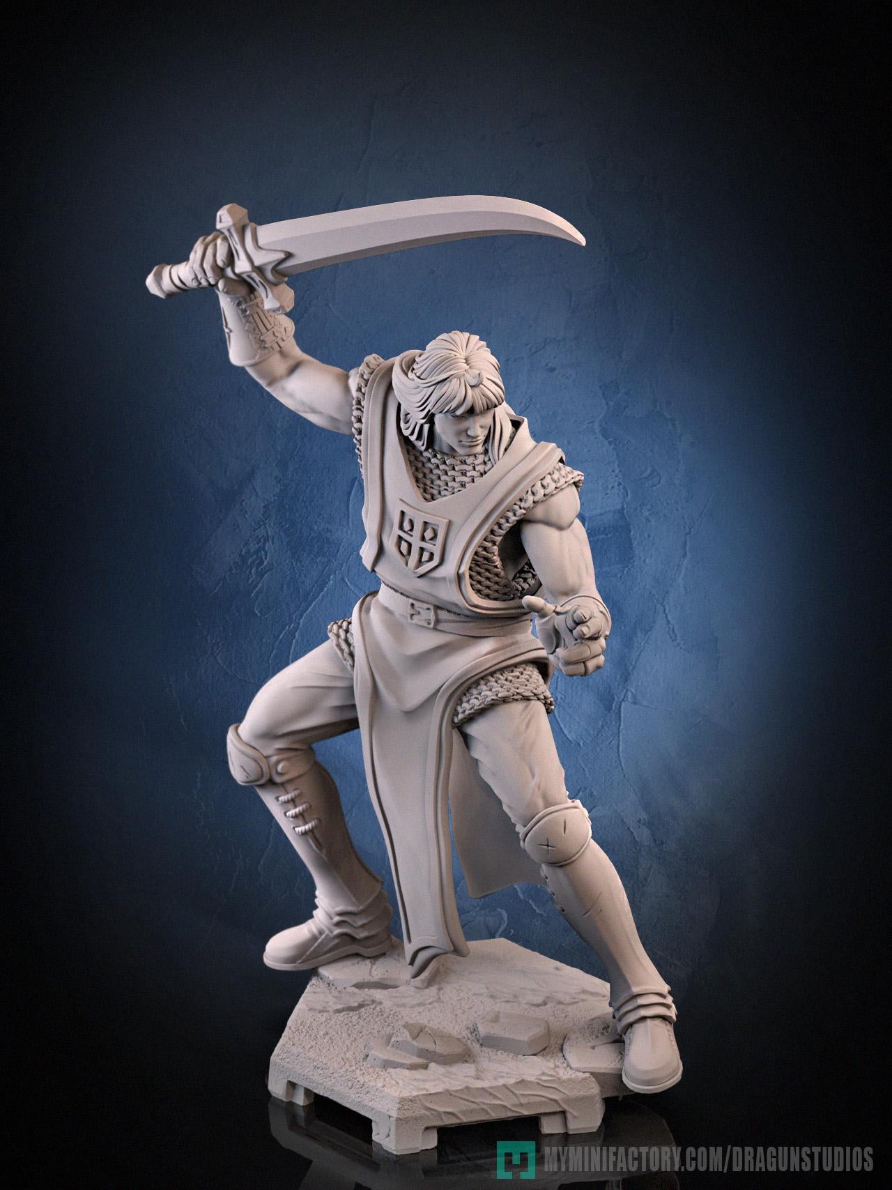 Lancelot Miniature - 28mm / 32mm / 36mm / 75mm - DraGun Studios - Resin Printed Figurine for D&D, TTRPGs, and Board Games