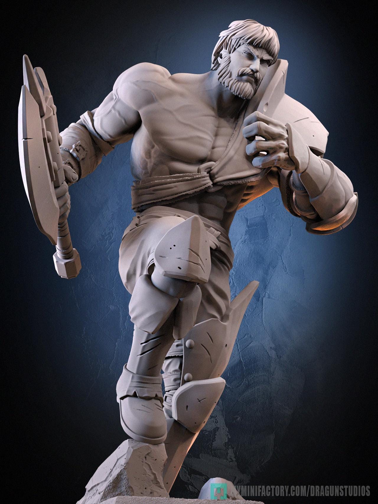 Perceval v2 Miniature - 28mm / 32mm / 36mm / 75mm - DraGun Studios - Resin Printed Figurine for D&D, TTRPGs, and Board Games