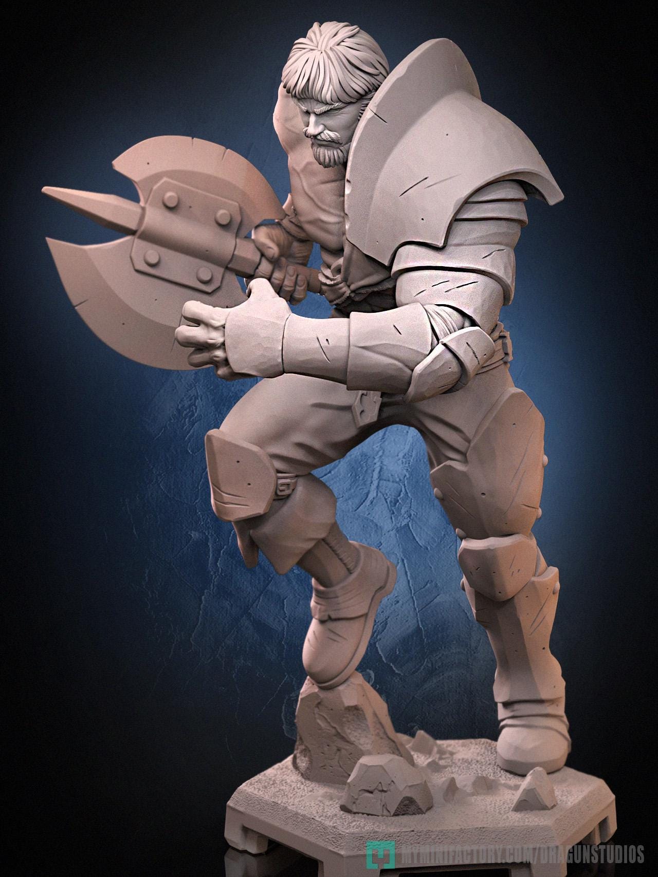 Perceval v2 Miniature - 28mm / 32mm / 36mm / 75mm - DraGun Studios - Resin Printed Figurine for D&D, TTRPGs, and Board Games