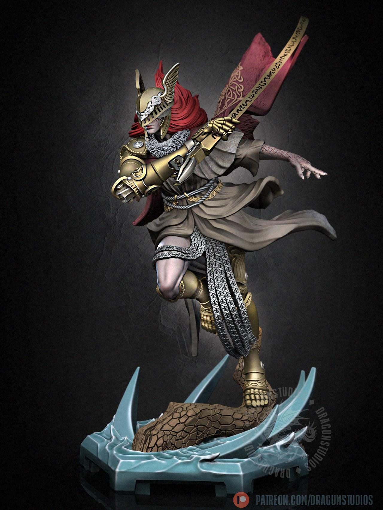 Demigod Blade Miniature - 77mm / 105mm - DraGun Studios - Resin Printed Figurine for D&D, TTRPGs, and Board Games