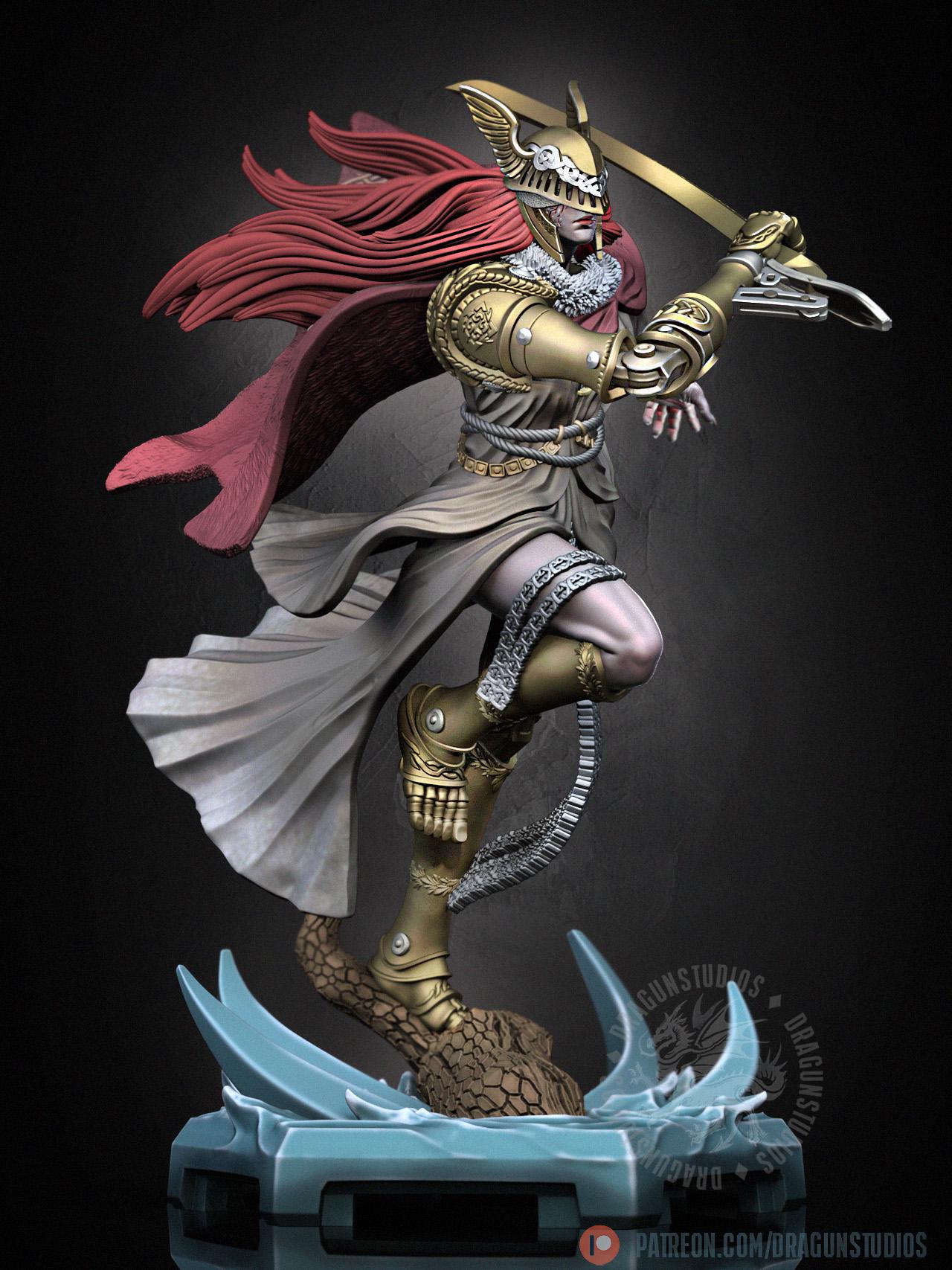 Demigod Blade Miniature - 77mm / 105mm - DraGun Studios - Resin Printed Figurine for D&D, TTRPGs, and Board Games