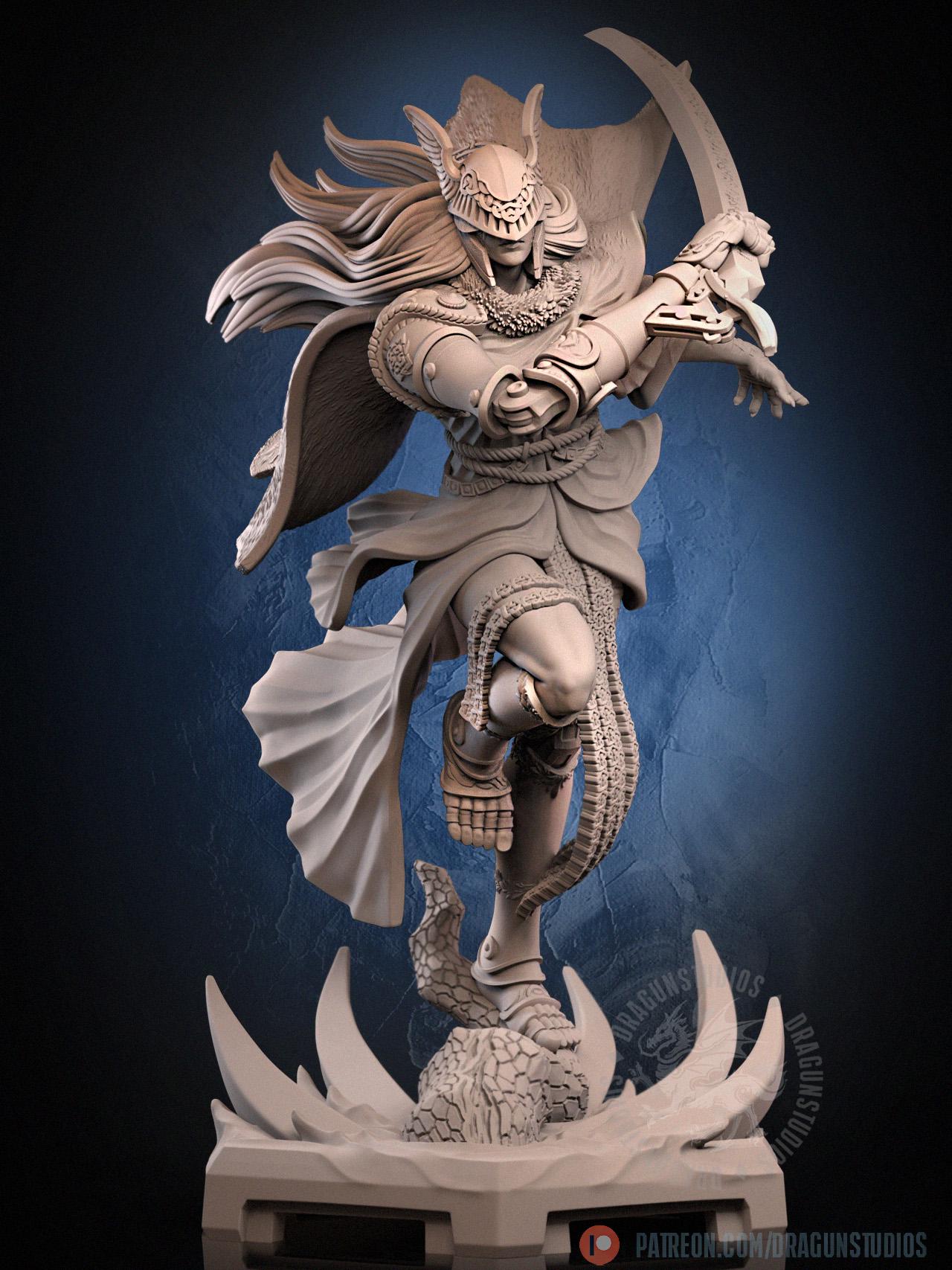 Demigod Blade Miniature - 77mm / 105mm - DraGun Studios - Resin Printed Figurine for D&D, TTRPGs, and Board Games