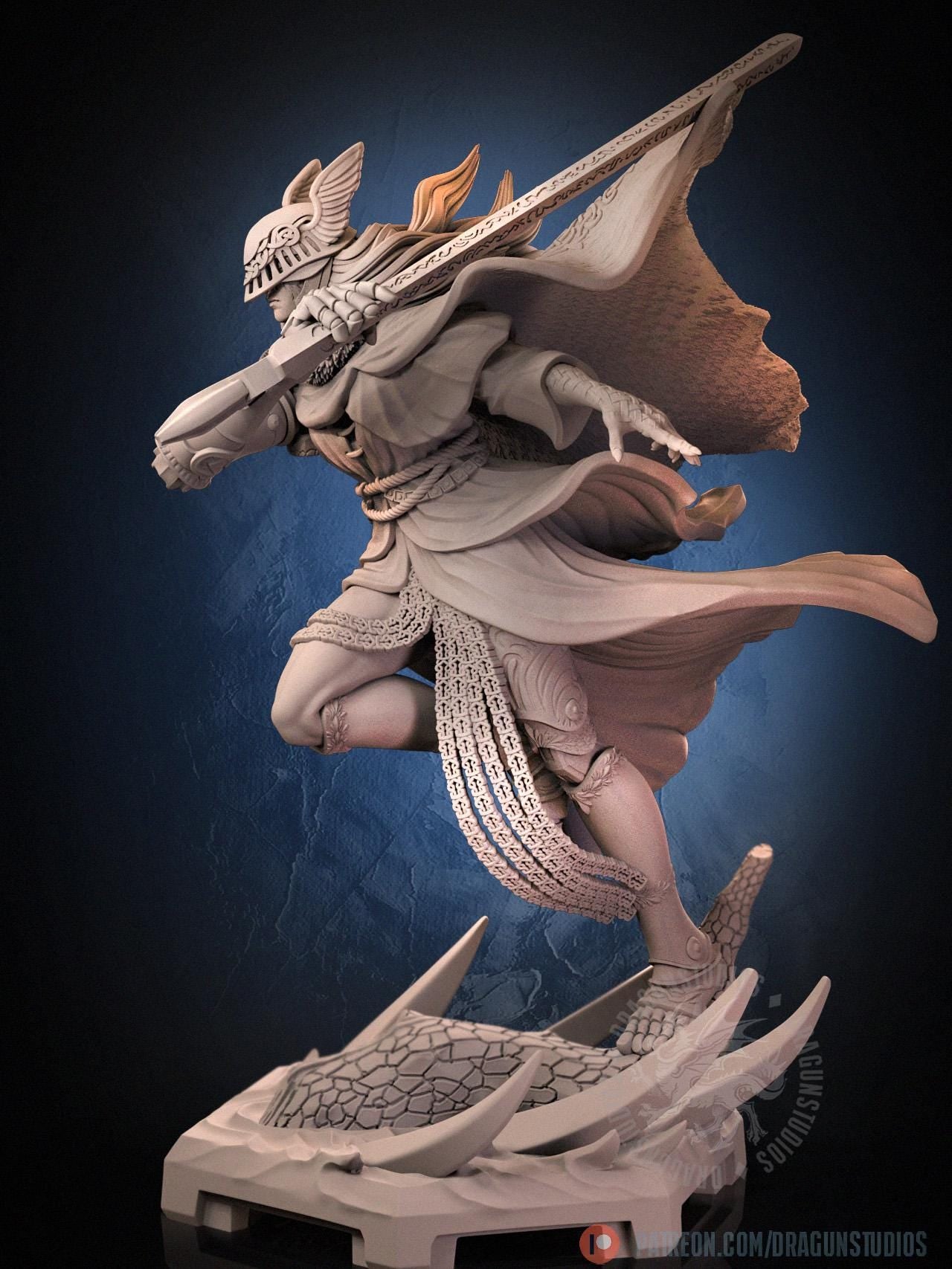 Demigod Blade Miniature - 77mm / 105mm - DraGun Studios - Resin Printed Figurine for D&D, TTRPGs, and Board Games