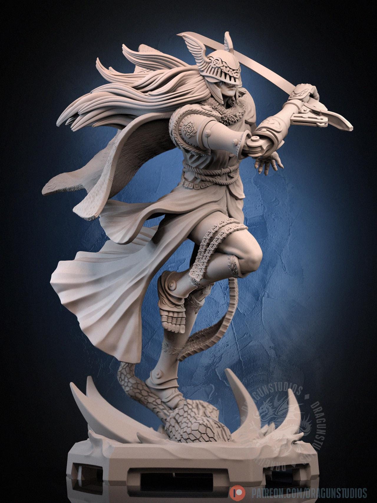 Demigod Blade Miniature - 77mm / 105mm - DraGun Studios - Resin Printed Figurine for D&D, TTRPGs, and Board Games