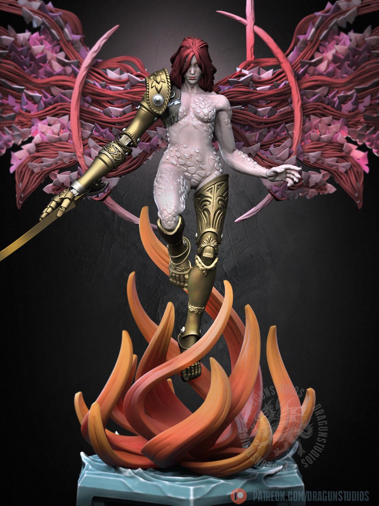 Goddess of Ruin Miniature - 127mm Height - DraGun Studios - Resin Printed Figurine for D&D, TTRPGs, and Board Games