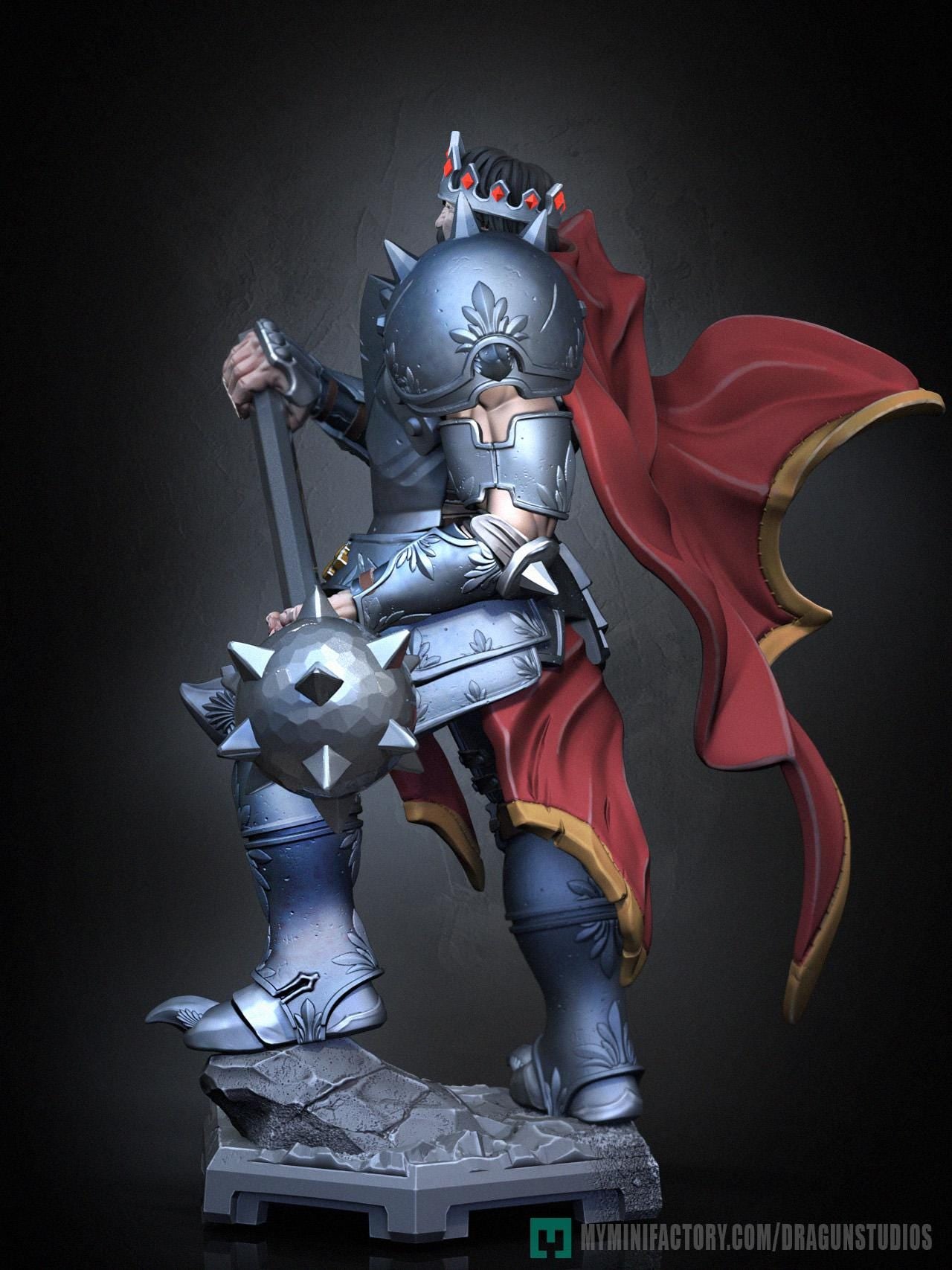 Silver Emperor Miniature - 52mm / 69mm - DraGun Studios - Resin Printed Figurine for D&D, TTRPGs, and Board Games