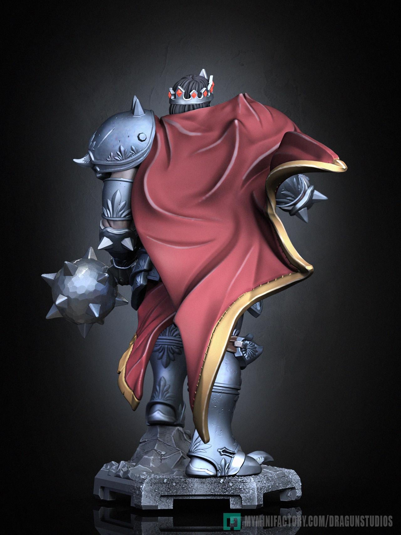 Silver Emperor Miniature - 52mm / 69mm - DraGun Studios - Resin Printed Figurine for D&D, TTRPGs, and Board Games