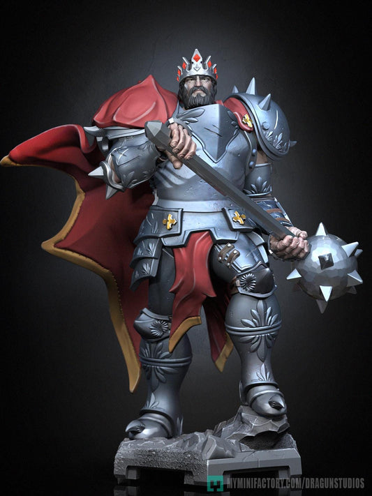 Silver Emperor Miniature - 52mm / 69mm - DraGun Studios - Resin Printed Figurine for D&D, TTRPGs, and Board Games
