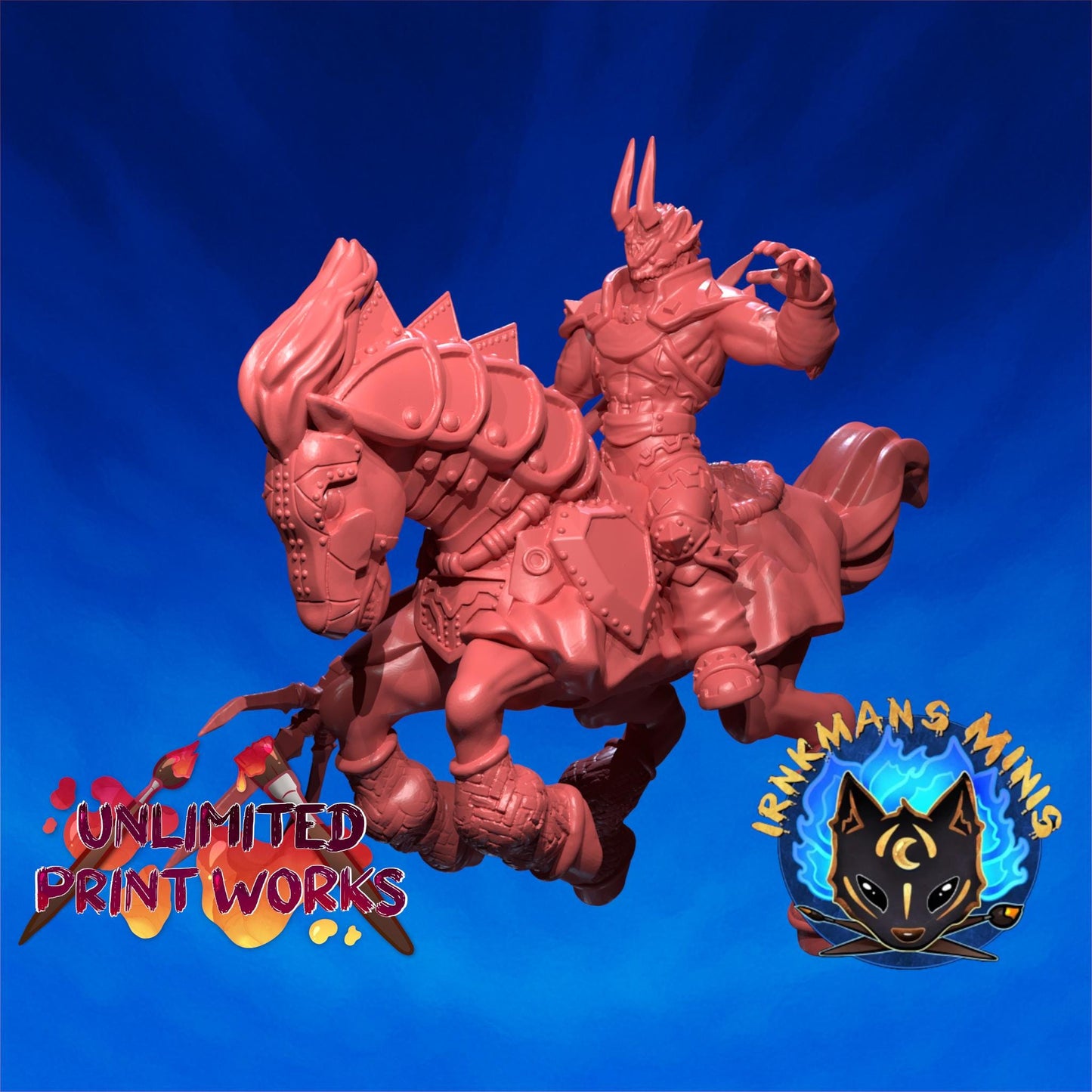 Phantom Steed Miniature - 28mm / 32mm / 36mm / 75mm - Irnkman's Minis - Resin Printed Figure for D&D, TTRPGs, and Board Games