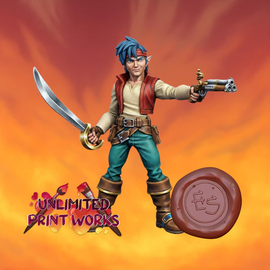 Elf Bandit Felix Miniature - 28mm / 32mm / 36mm / 75mm - Ethan Savage Studios - Unpainted Resin Printed Figure for TTRPGs and Board Games