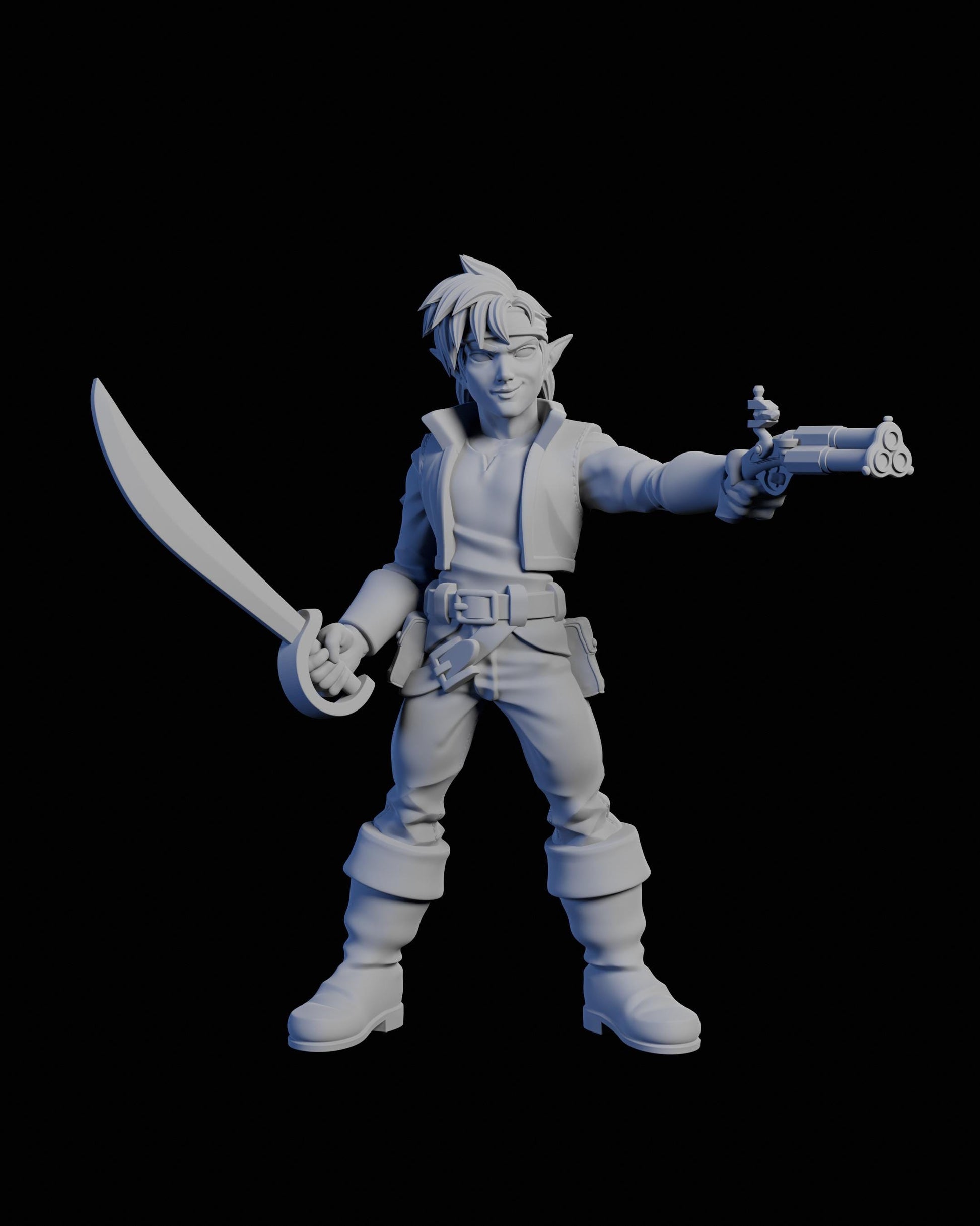 Elf Bandit Felix Miniature - 28mm / 32mm / 36mm / 75mm - Ethan Savage Studios - Unpainted Resin Printed Figure for TTRPGs and Board Games
