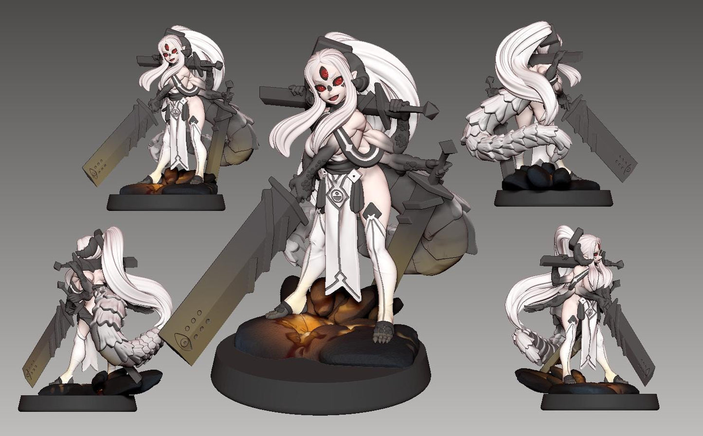 Dice Clan Miniature (4 Variations) - 28mm / 32mm / 36mm - LPOMC - Resin Printed Figure for D&D, TTRPGs, and Board Games