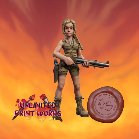 Survivor Alys Miniature - 28mm / 32mm / 36mm / 75mm - Ethan Savage Studios - Unpainted Resin Printed Figure for D&D, TTRPGs, and Board Games