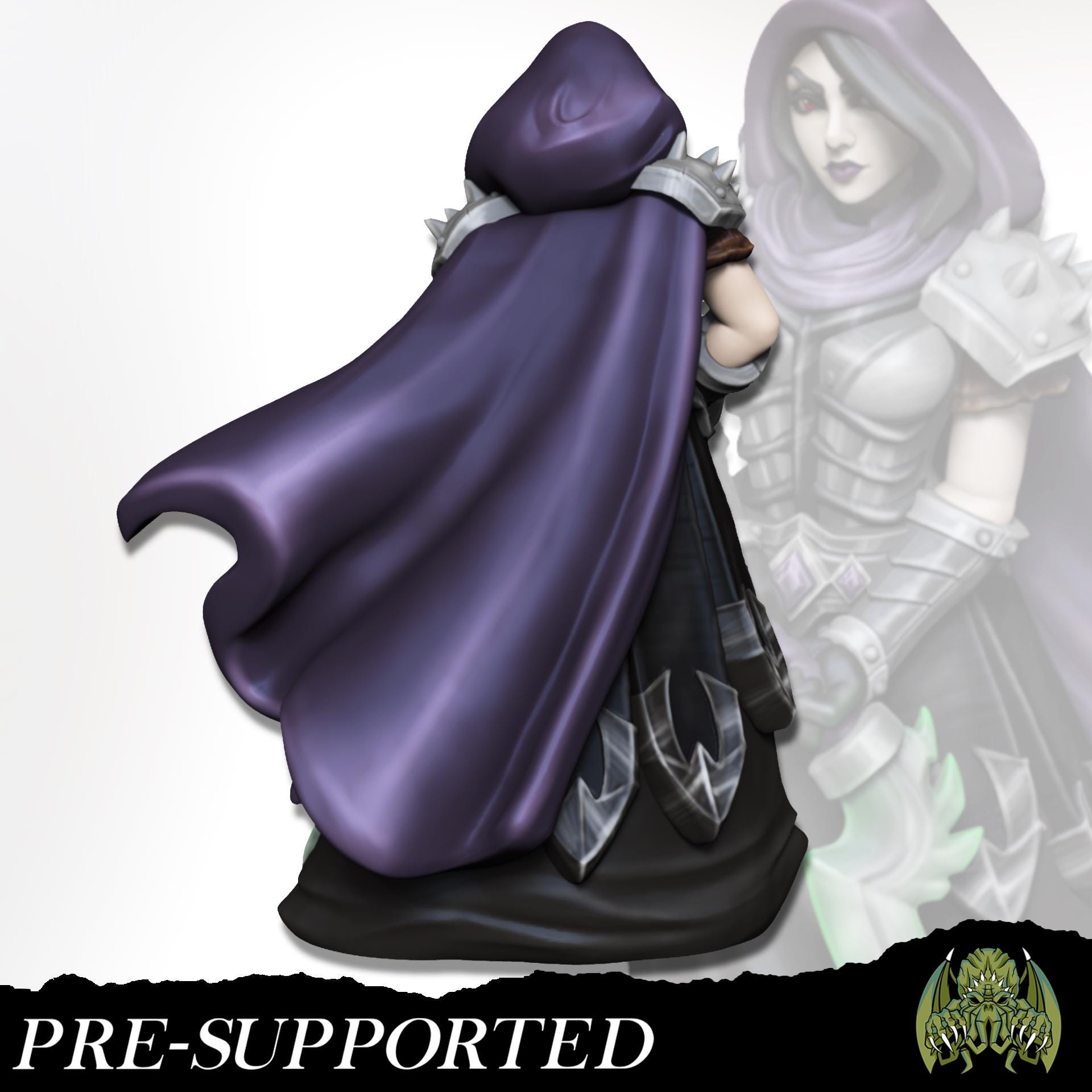 Beatrix the Reaper Miniature - Miniatures of Madness - 28mm / 32mm / 36mm / Bust / Diorama - Unpainted Miniature for TTRPGs and Games