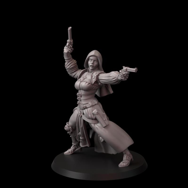 Fina's Modern Nuns Miniatures - 28mm / 32mm / 36mm / 75mm - Crosslances - Unpainted Resin Printed Figure for TTRPGs and Wargaming