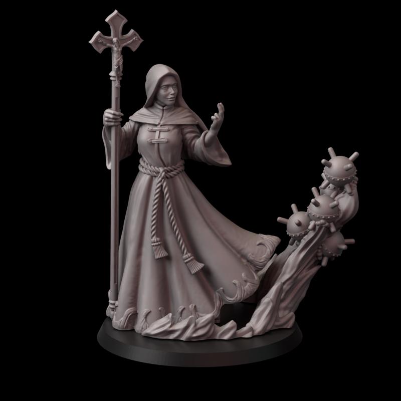 Fina's Saints Miniatures - 28mm / 32mm / 36mm / 75mm - Crosslances - Unpainted Resin Printed Figure for TTRPGs and Wargaming