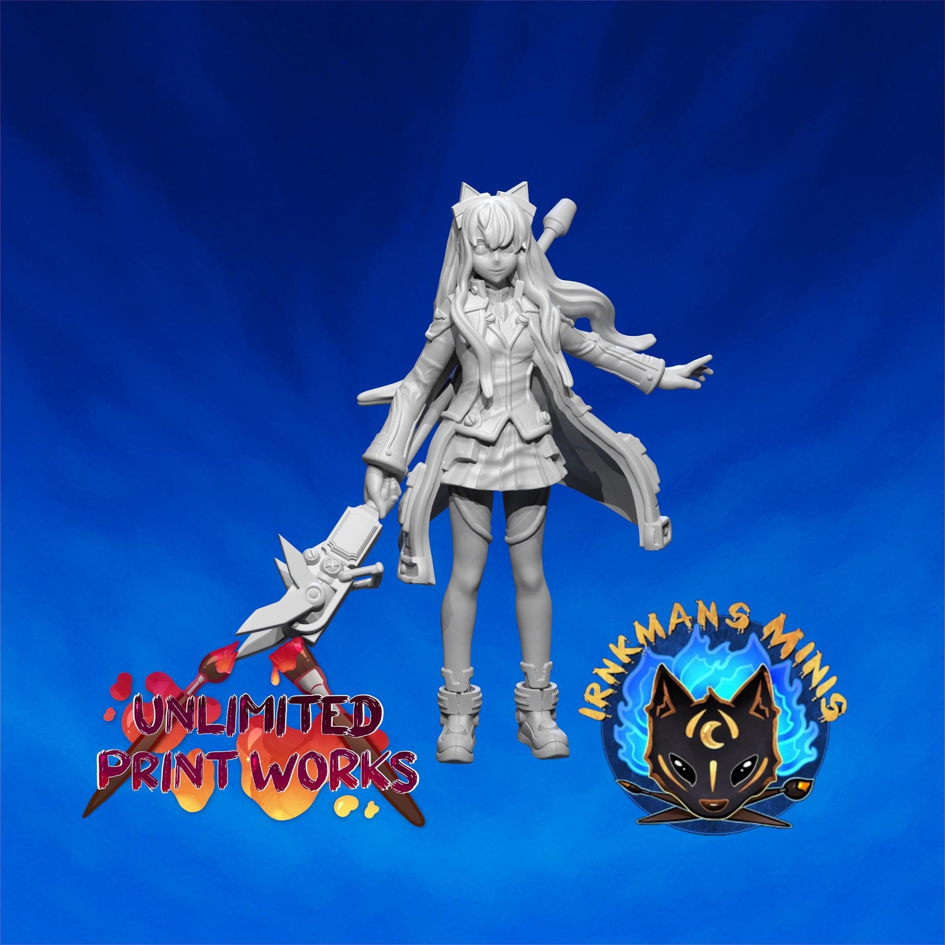 SSS Orbal Officer Miniature - 28mm / 32mm / 36mm / 75mm - Irnkman's Minis - Unpainted Resin Printed Figure for D&D, TTRPGs, and Board Games
