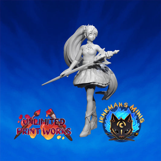 Snow White Miniature - 28mm / 32mm / 36mm / 75mm - Irnkman's Minis - Unpainted Resin Printed Figure for D&D, TTRPGs, and Board Games