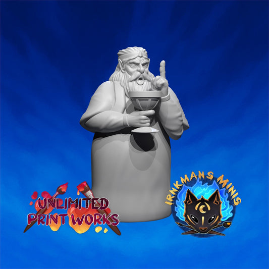 King M'Boy Miniature - 28mm / 32mm / 36mm / 75mm - Irnkman's Minis - Unpainted Resin Printed Figure for D&D, TTRPGs, and Board Games