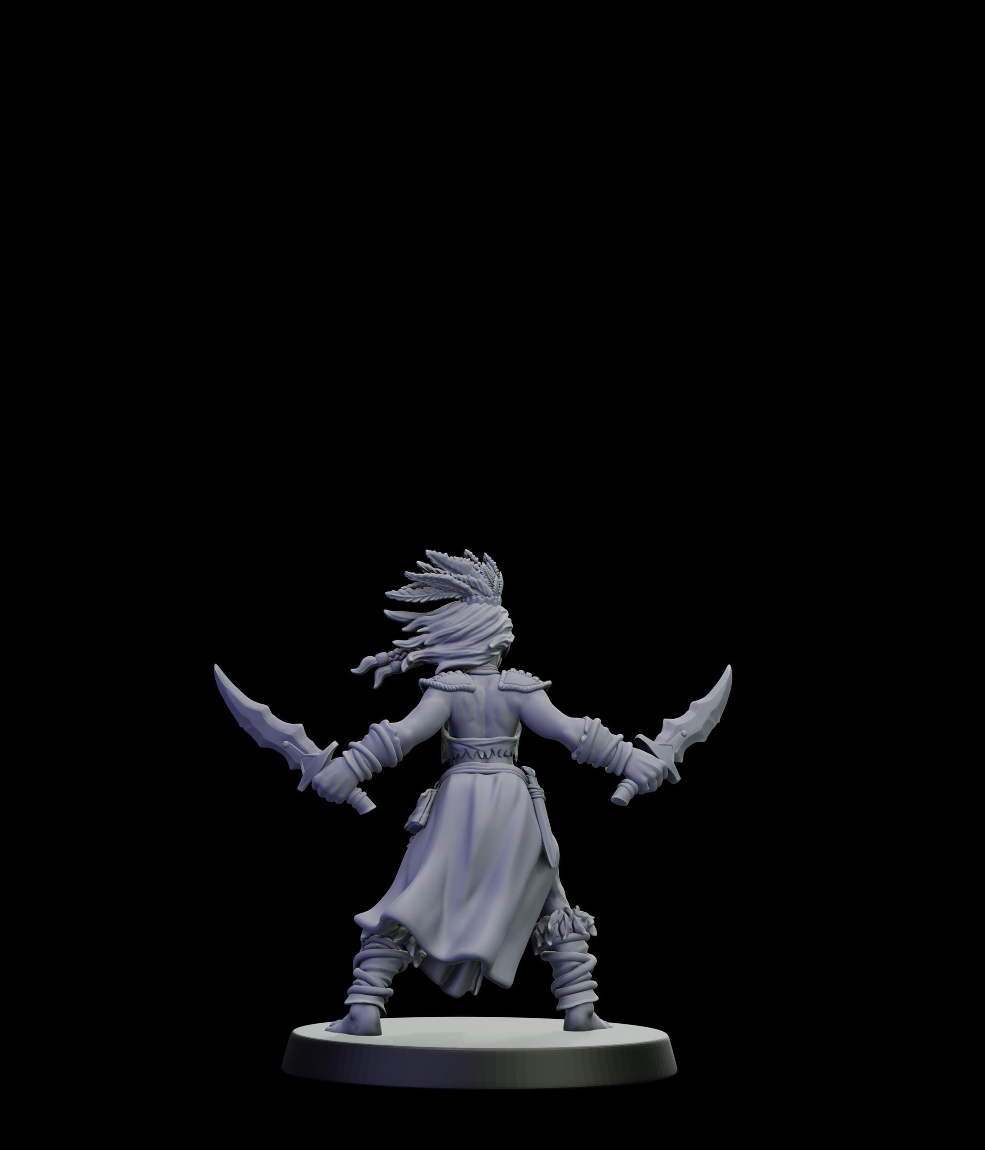 DOR Moonfangs Miniature (6 Variations) - 28mm / 32mm / 36mm - Cosmondo - Unpainted Resin Printed Figure for TTRPGs and Wargaming