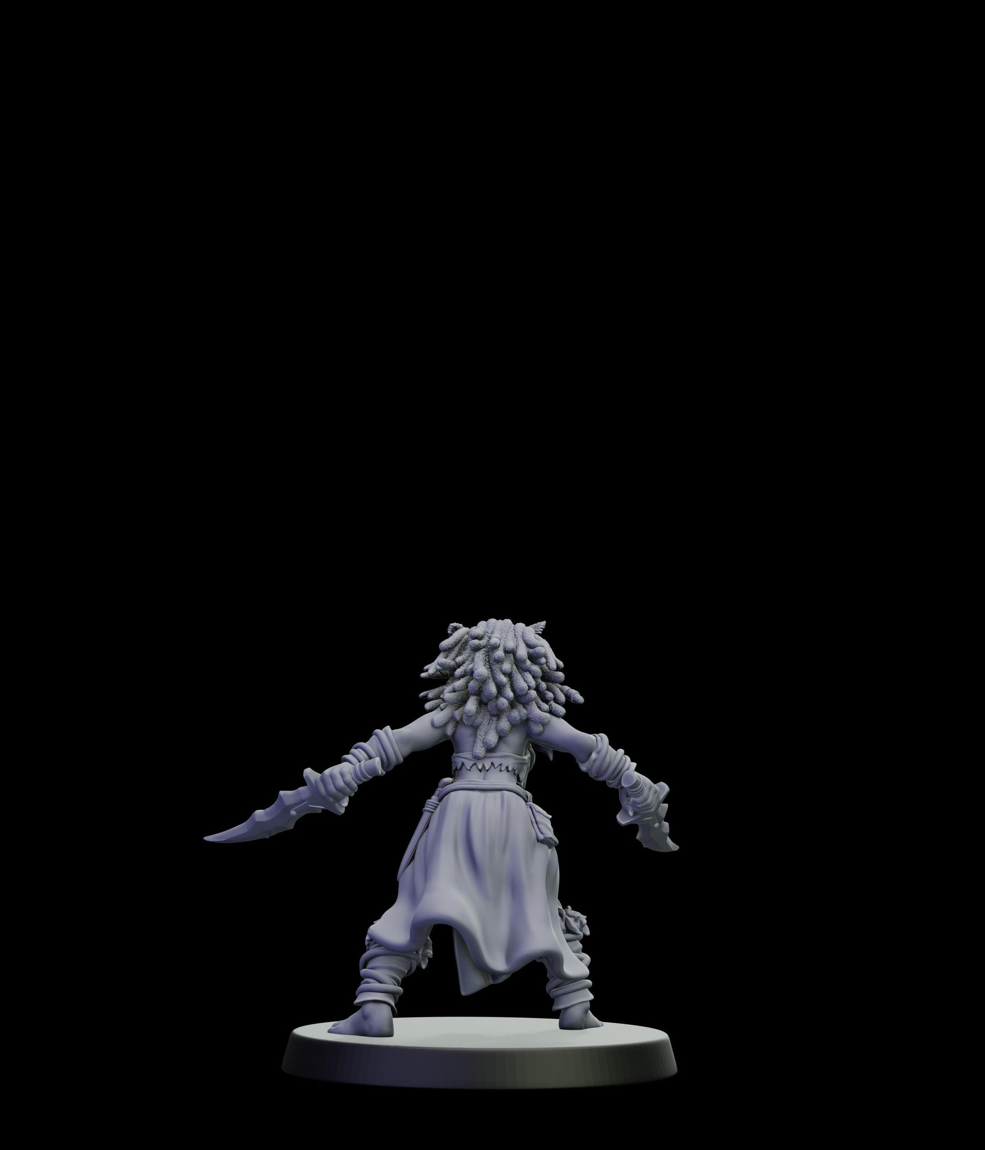 DOR Moonfangs Miniature (6 Variations) - 28mm / 32mm / 36mm - Cosmondo - Unpainted Resin Printed Figure for TTRPGs and Wargaming