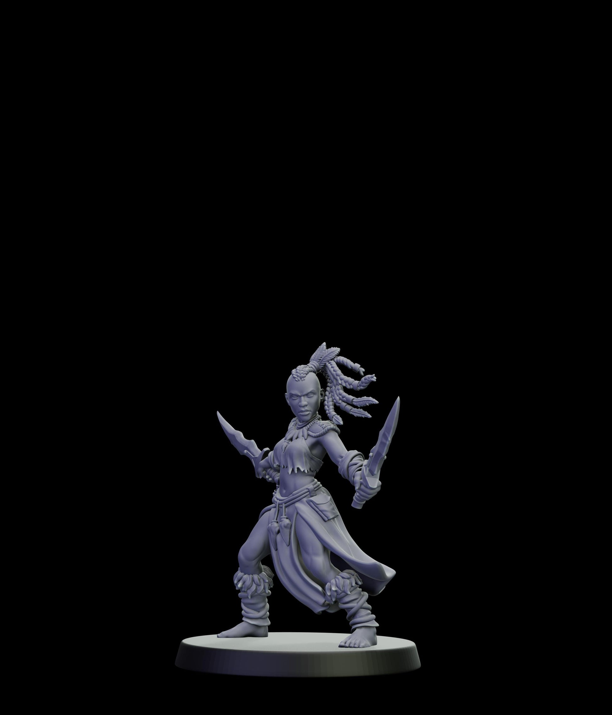 DOR Moonfangs Miniature (6 Variations) - 28mm / 32mm / 36mm - Cosmondo - Unpainted Resin Printed Figure for TTRPGs and Wargaming