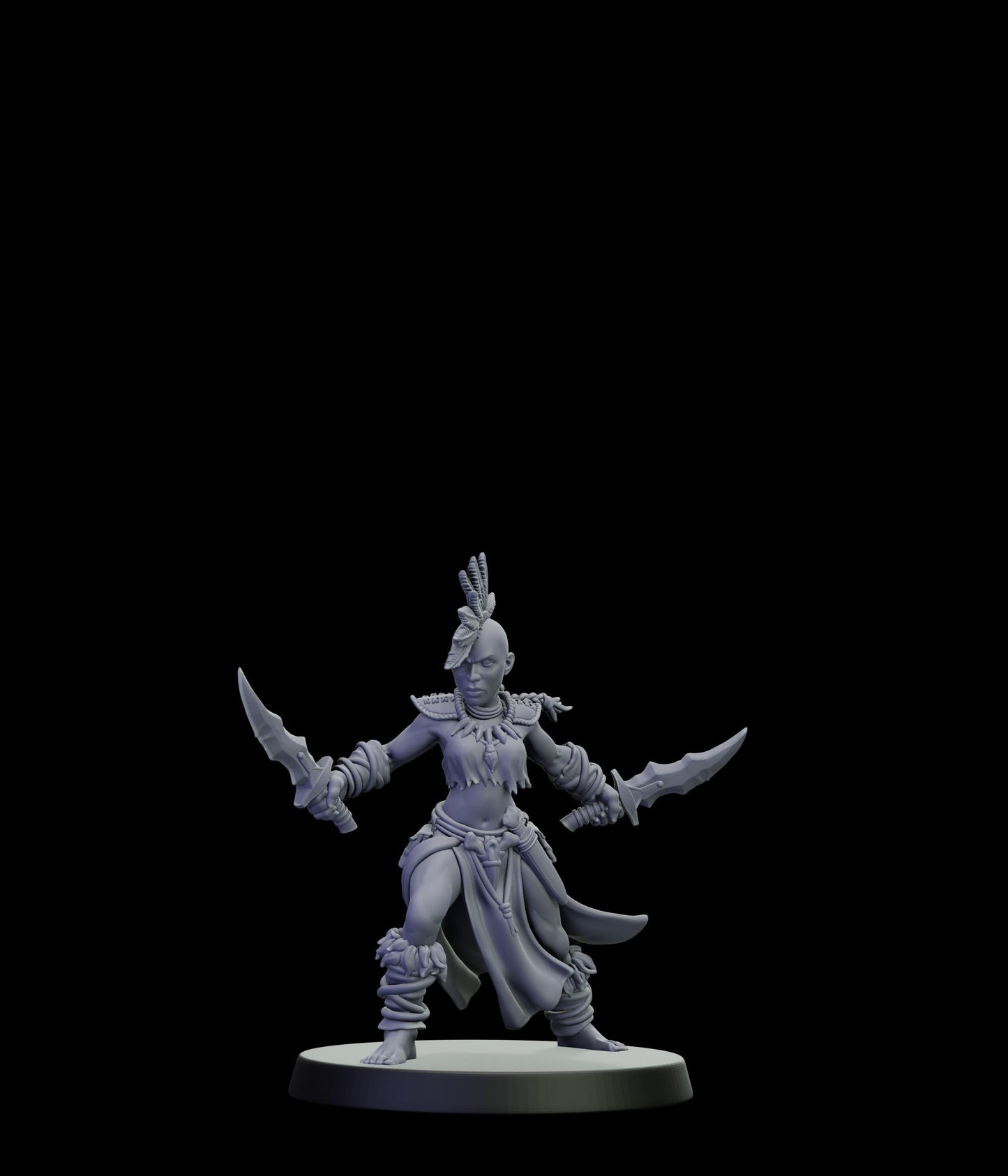 DOR Moonfangs Miniature (6 Variations) - 28mm / 32mm / 36mm - Cosmondo - Unpainted Resin Printed Figure for TTRPGs and Wargaming