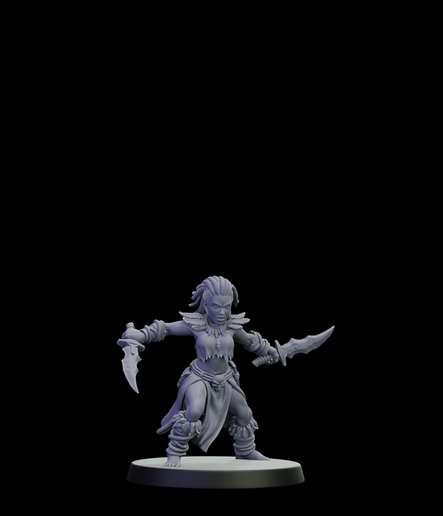 DOR Moonfangs Miniature (6 Variations) - 28mm / 32mm / 36mm - Cosmondo - Unpainted Resin Printed Figure for TTRPGs and Wargaming