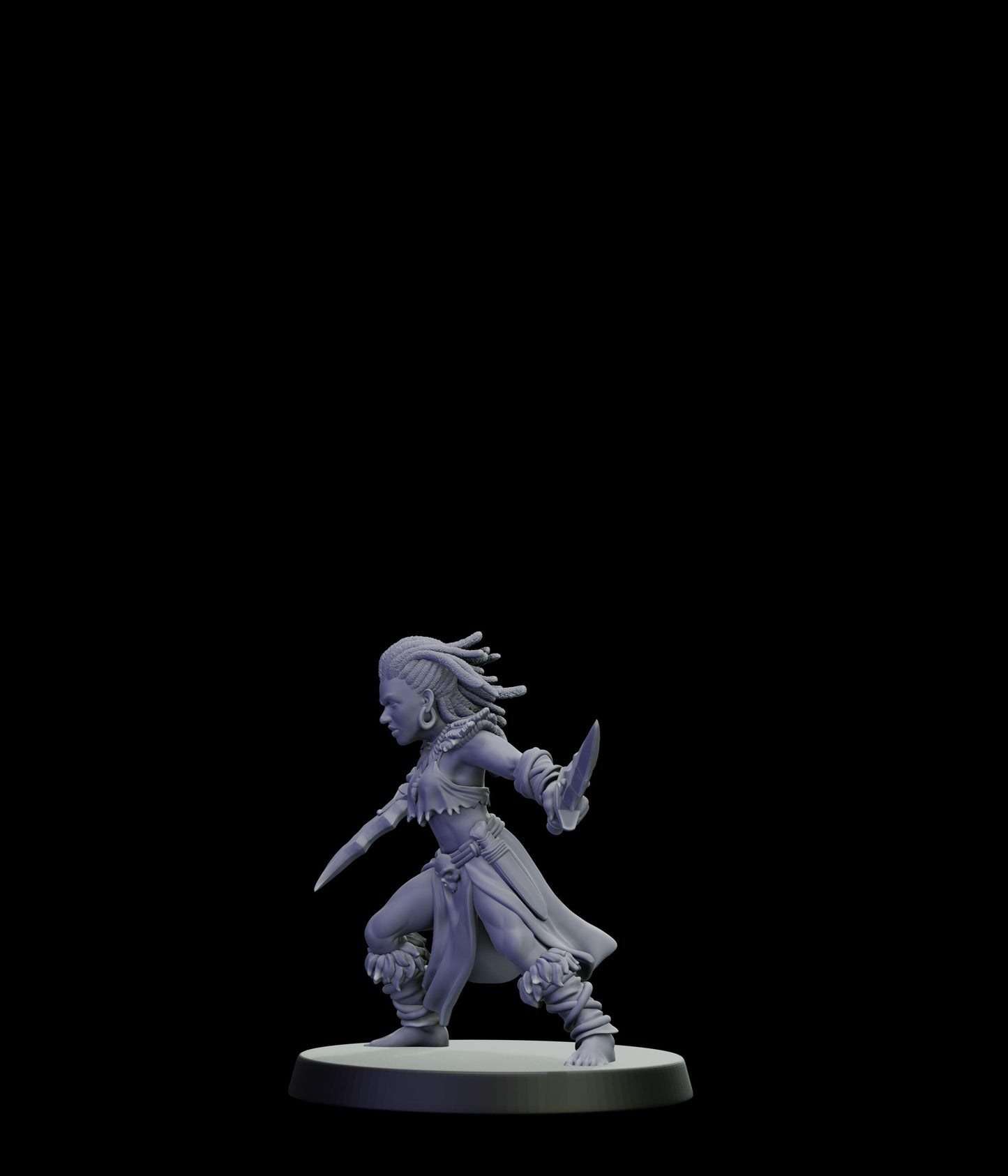 DOR Moonfangs Miniature (6 Variations) - 28mm / 32mm / 36mm - Cosmondo - Unpainted Resin Printed Figure for TTRPGs and Wargaming