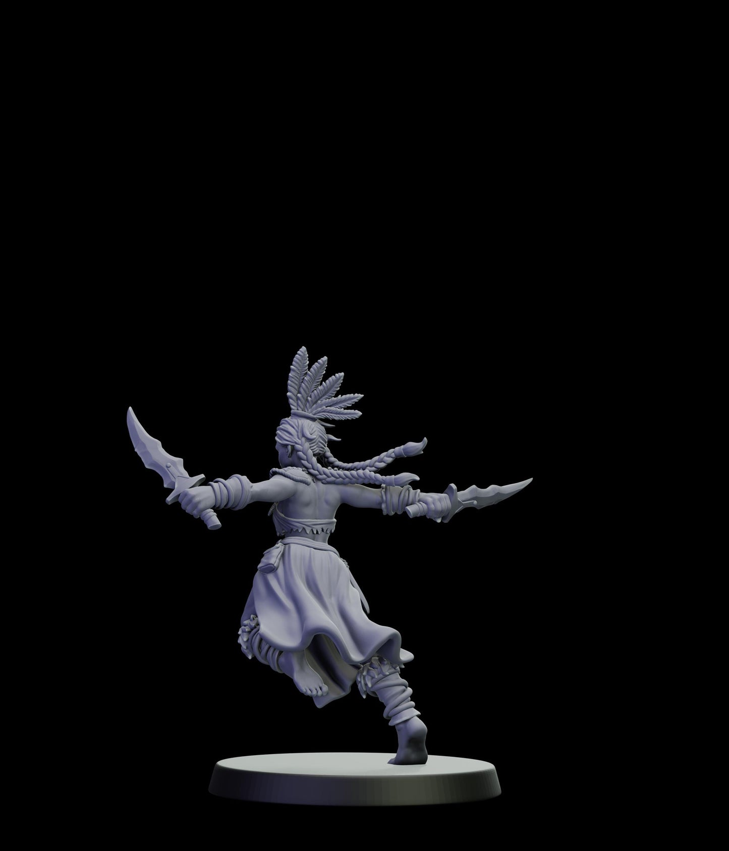DOR Moonfangs Miniature (6 Variations) - 28mm / 32mm / 36mm - Cosmondo - Unpainted Resin Printed Figure for TTRPGs and Wargaming