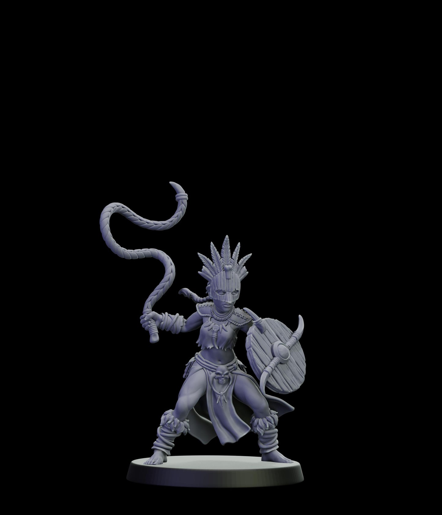 DOR Sacred Moonfangs Miniature (6 Variations) - 28mm / 32mm / 36mm - Cosmondo - Unpainted Resin Printed Figure for TTRPGs and Wargaming