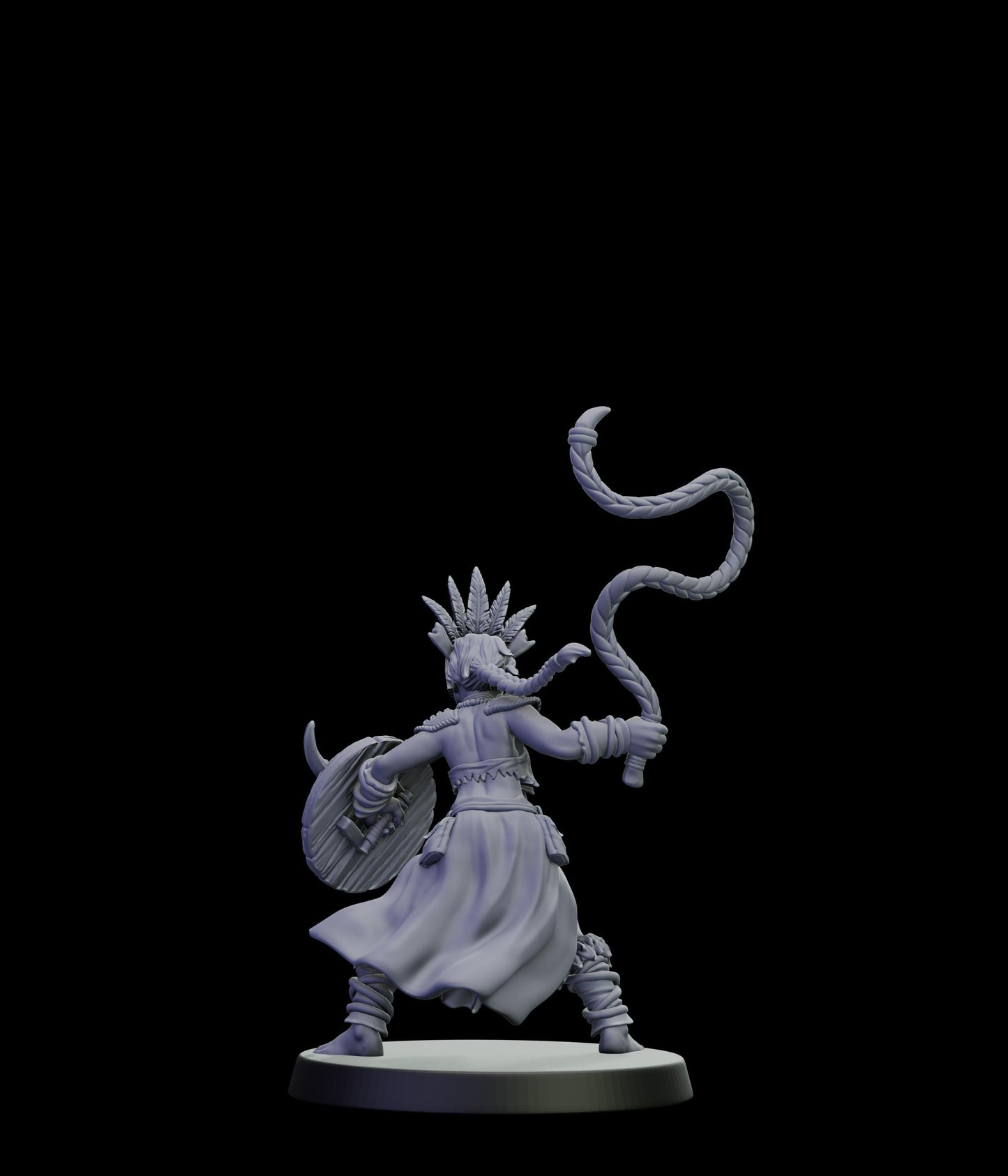 DOR Sacred Moonfangs Miniature (6 Variations) - 28mm / 32mm / 36mm - Cosmondo - Unpainted Resin Printed Figure for TTRPGs and Wargaming