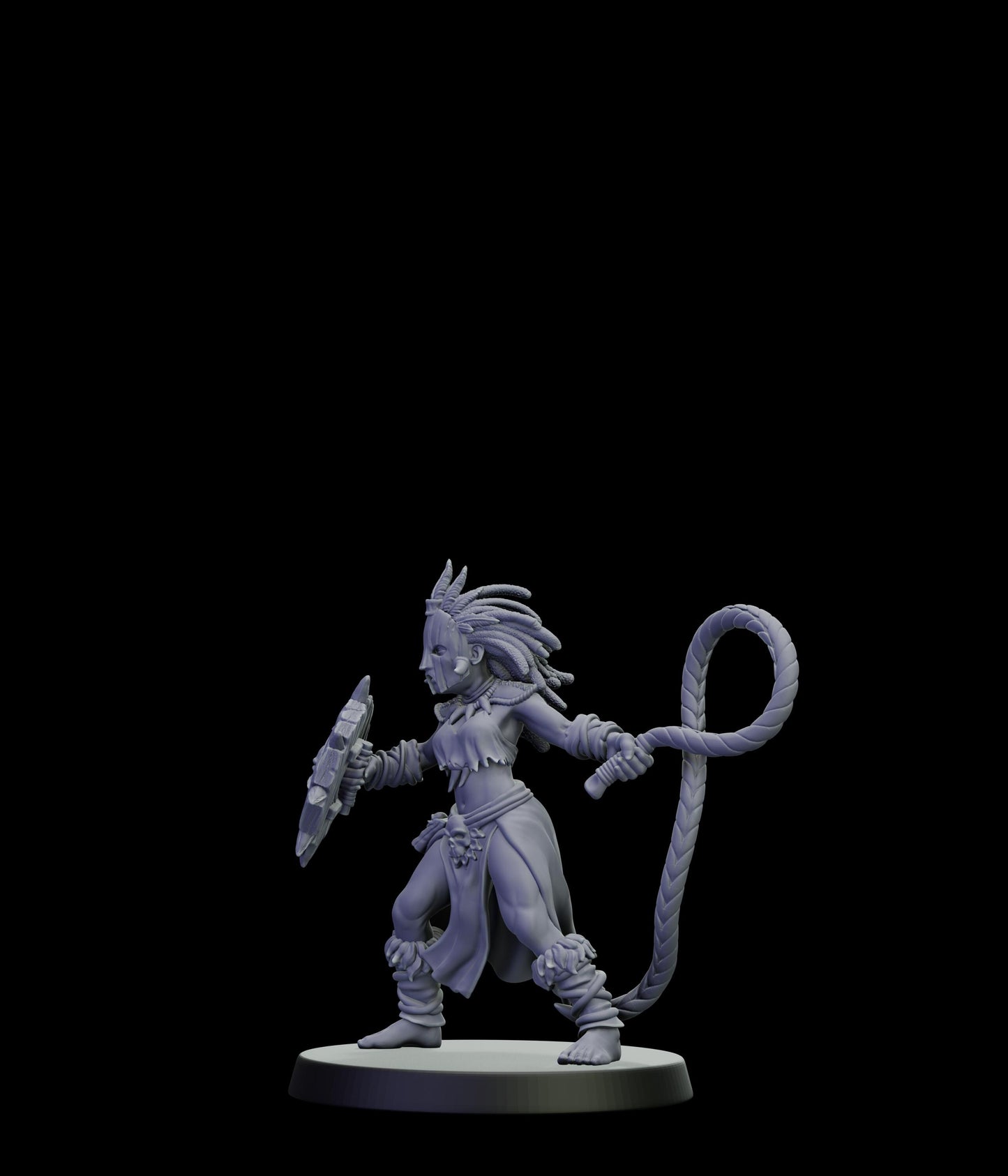 DOR Sacred Moonfangs Miniature (6 Variations) - 28mm / 32mm / 36mm - Cosmondo - Unpainted Resin Printed Figure for TTRPGs and Wargaming