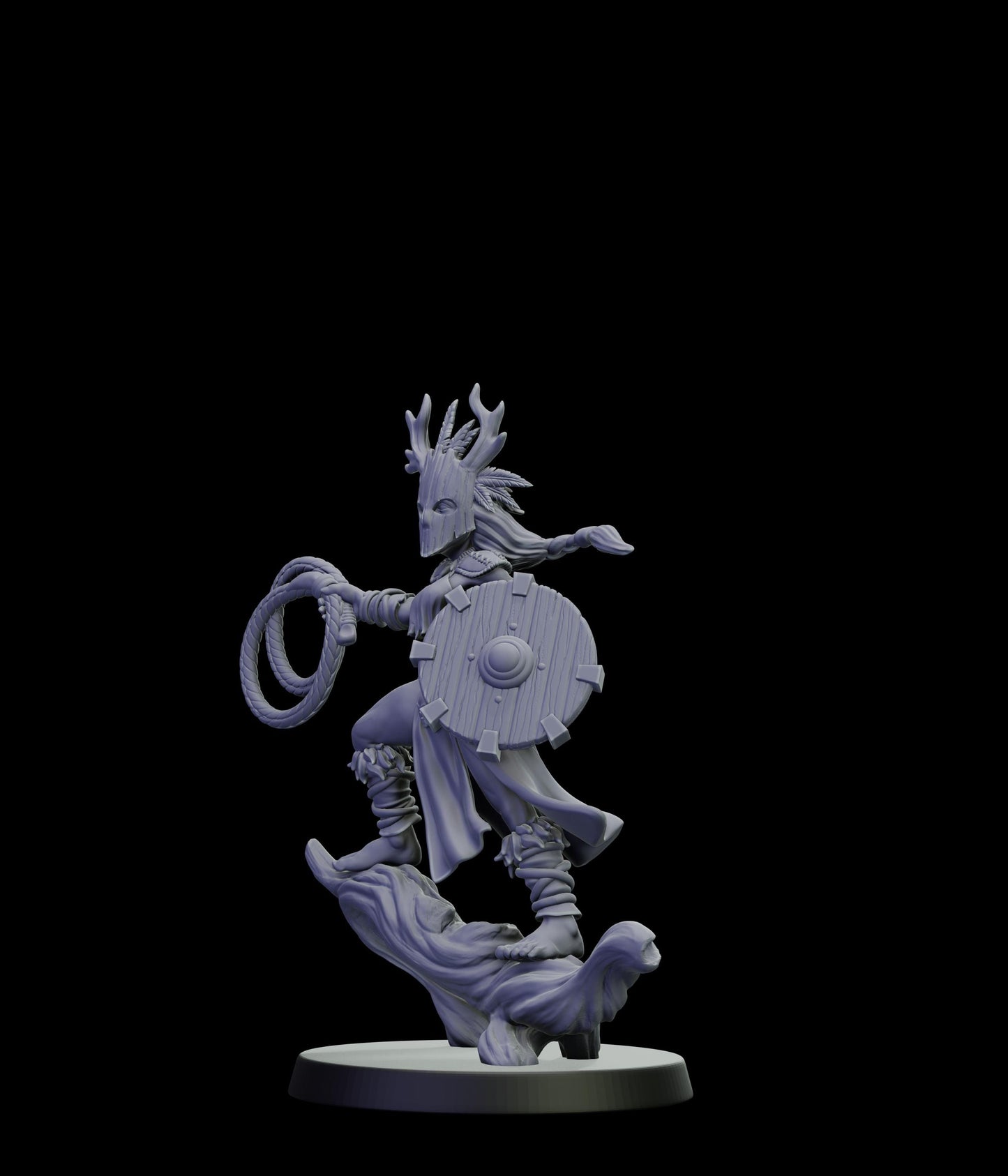 DOR Sacred Moonfangs Miniature (6 Variations) - 28mm / 32mm / 36mm - Cosmondo - Unpainted Resin Printed Figure for TTRPGs and Wargaming